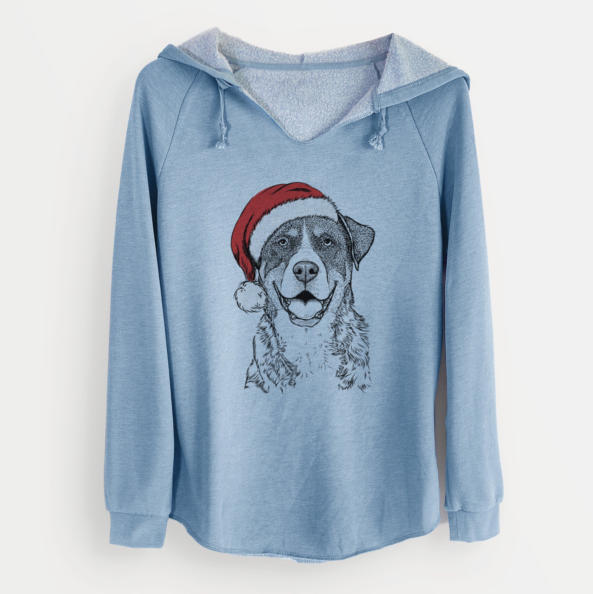 Santa Leon the Greater Swiss Mountain Dog - Cali Wave Hooded Sweatshirt