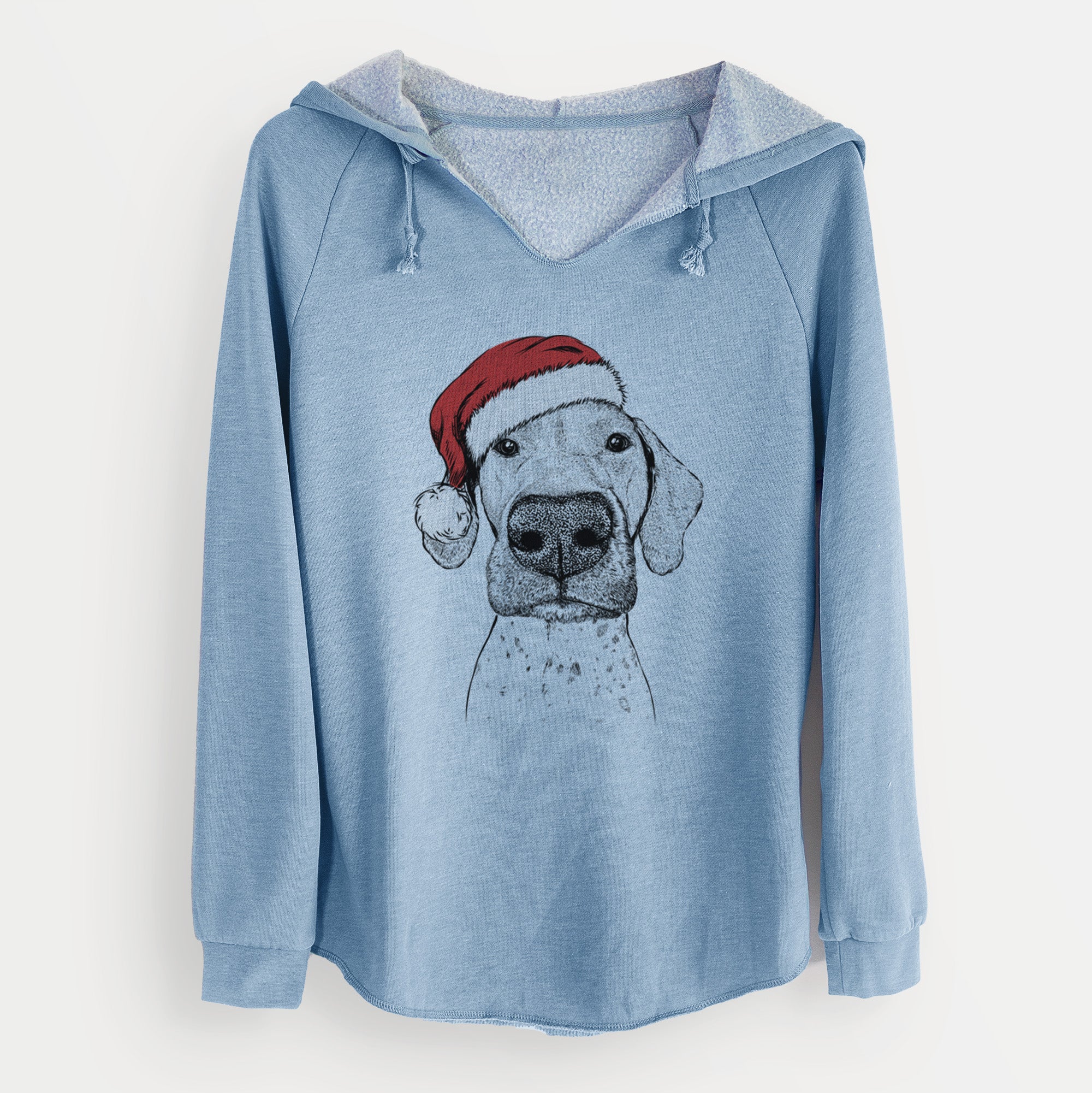 Santa Leroy the German Shorthaired Pointer - Cali Wave Hooded Sweatshirt