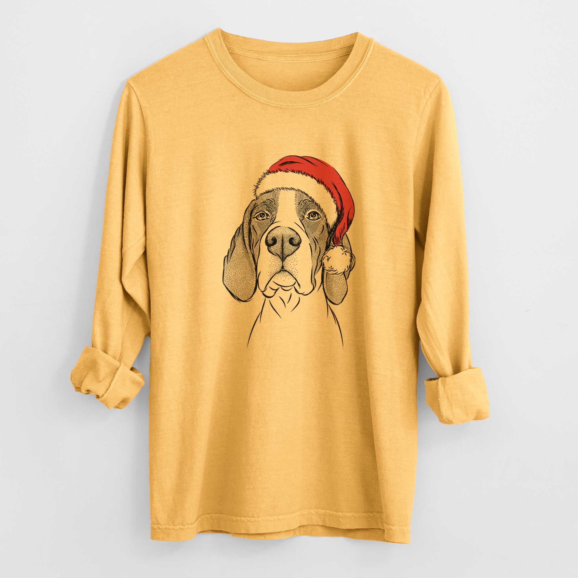 Santa Liam the English Pointer - Heavyweight 100% Cotton Long Sleeve