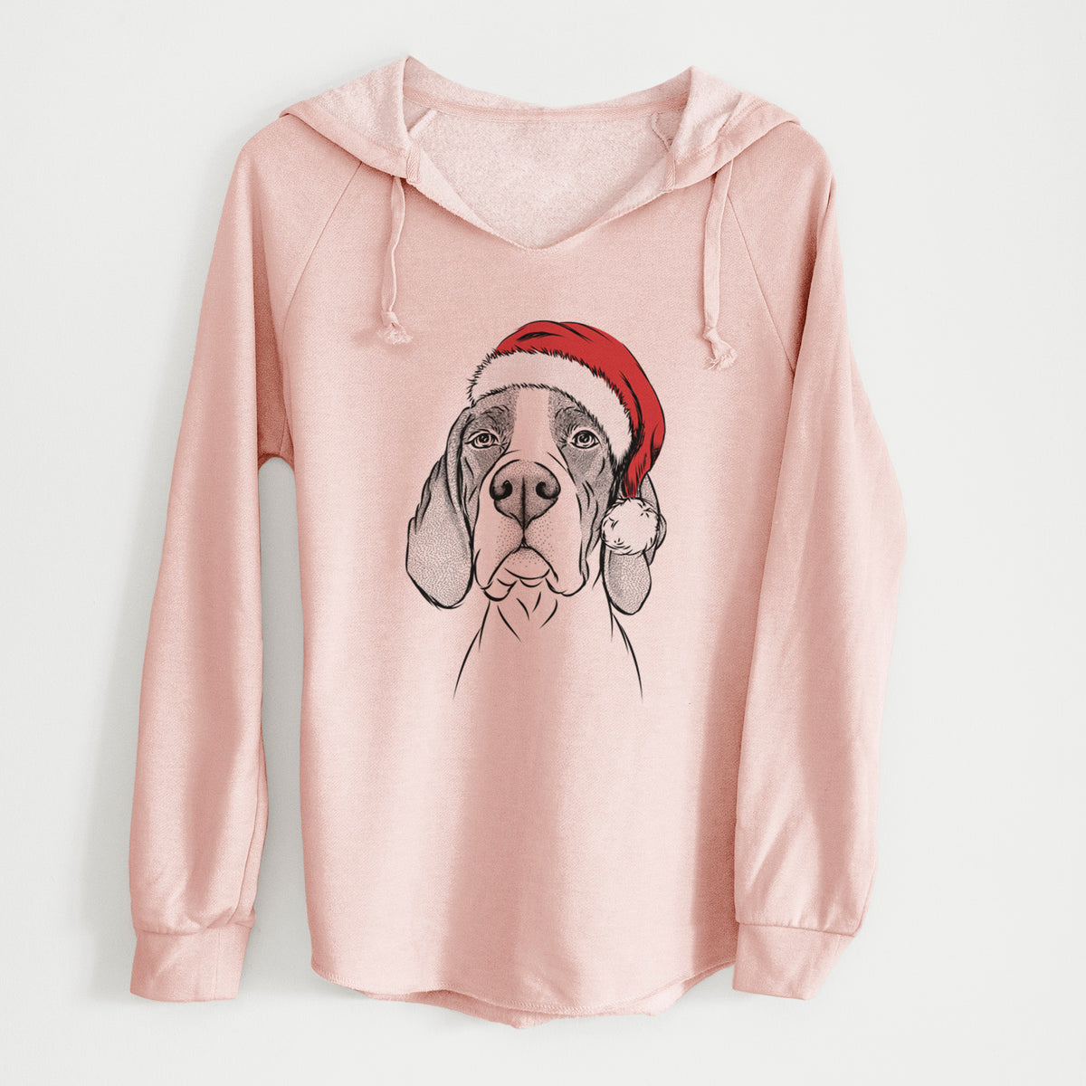 Santa Liam the English Pointer - Cali Wave Hooded Sweatshirt