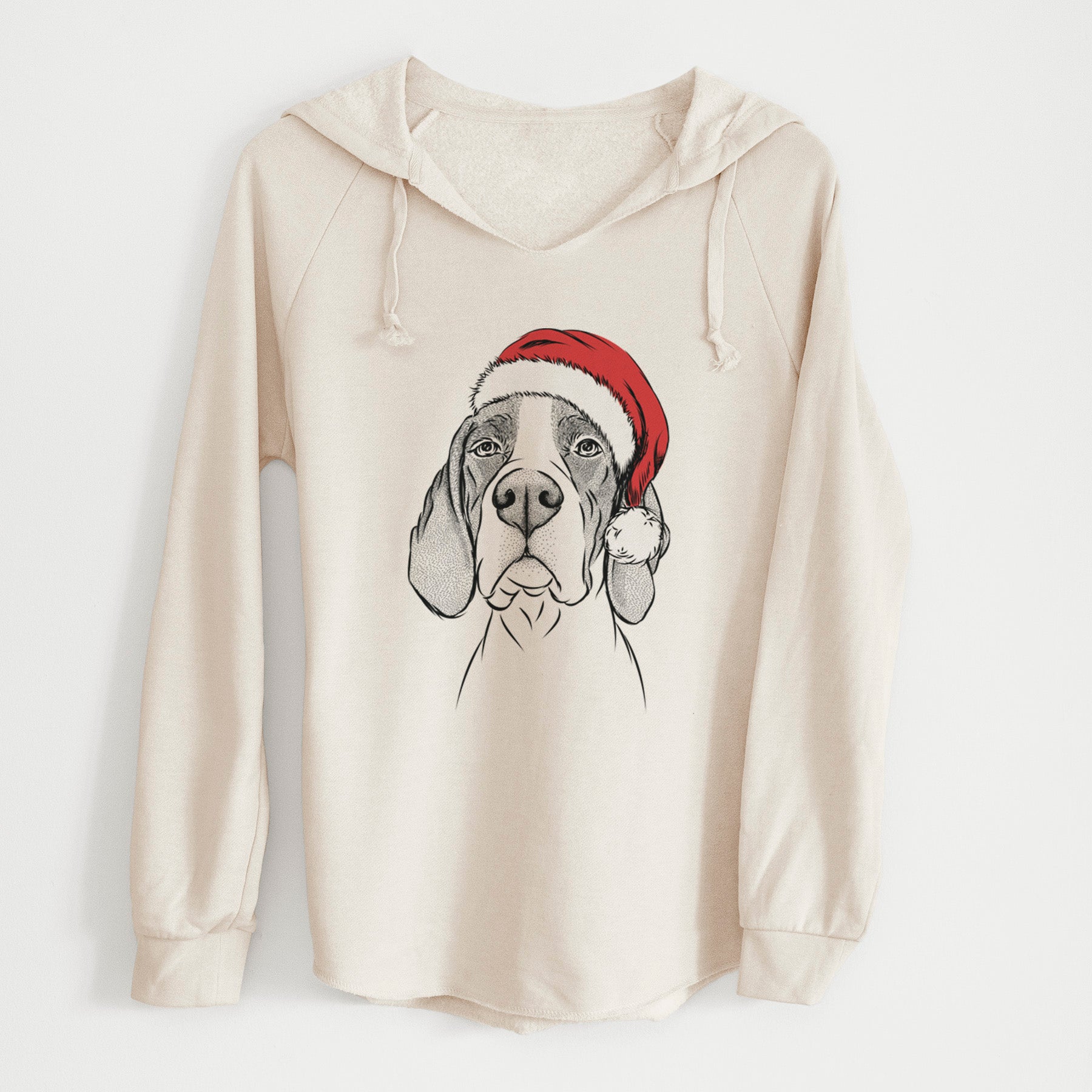 Santa Liam the English Pointer - Cali Wave Hooded Sweatshirt