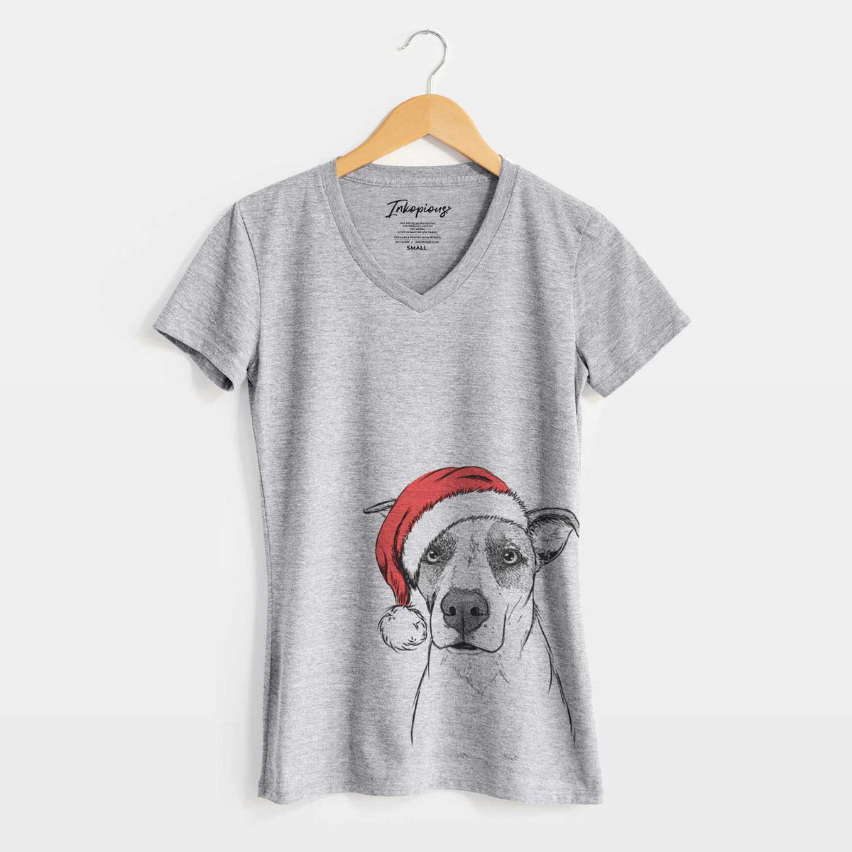 Santa Lily the Mixed Breed - Women's V-neck Shirt