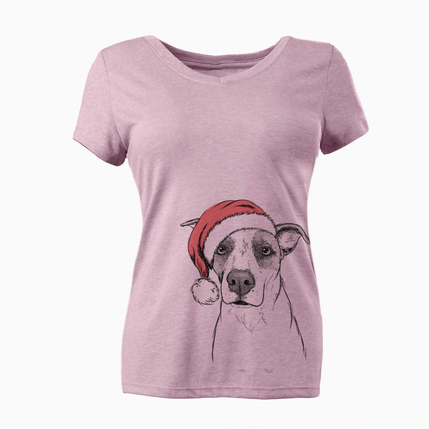 Santa Lily the Mixed Breed - Women's V-neck Shirt