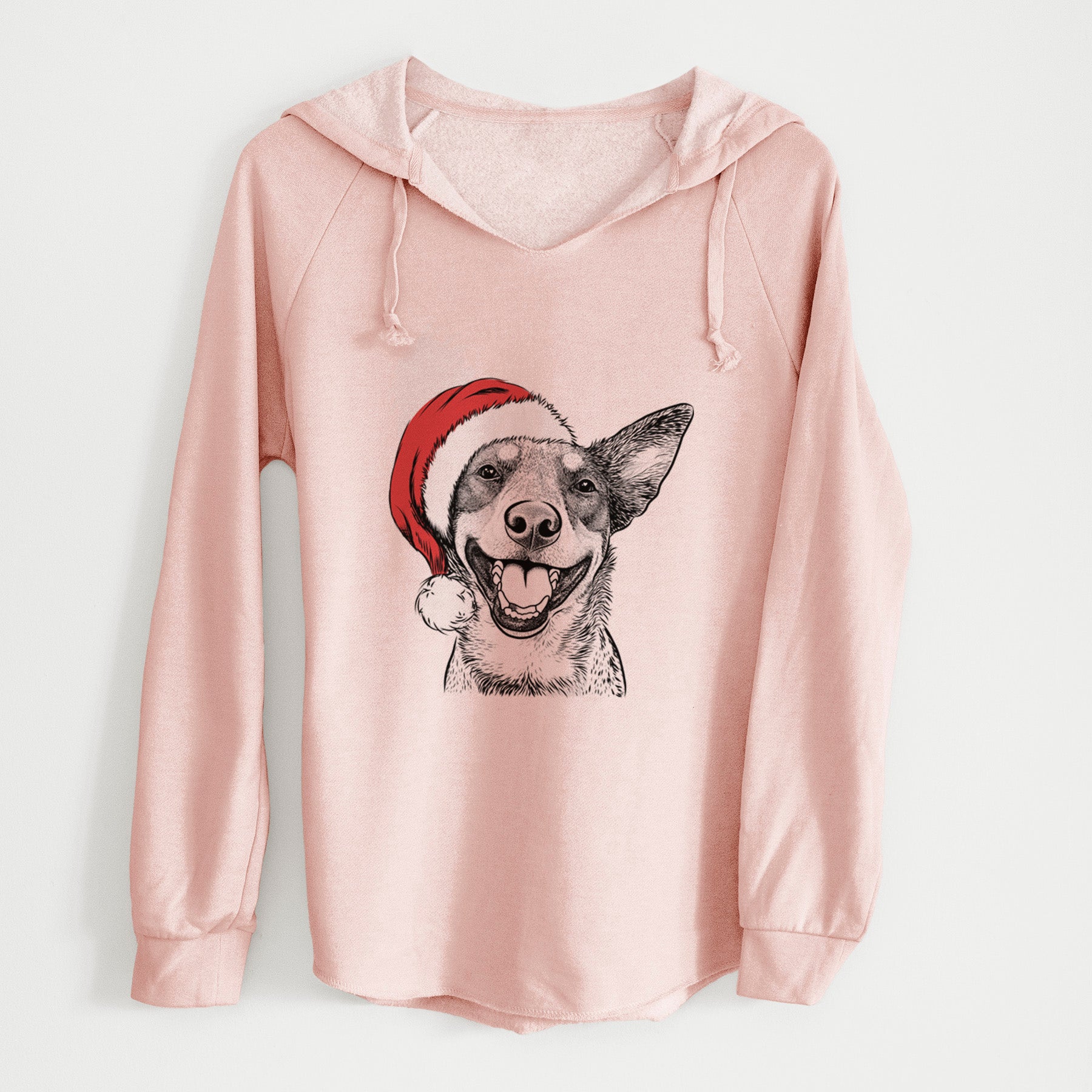 Santa Lily the Australian Cattle Dog - Cali Wave Hooded Sweatshirt