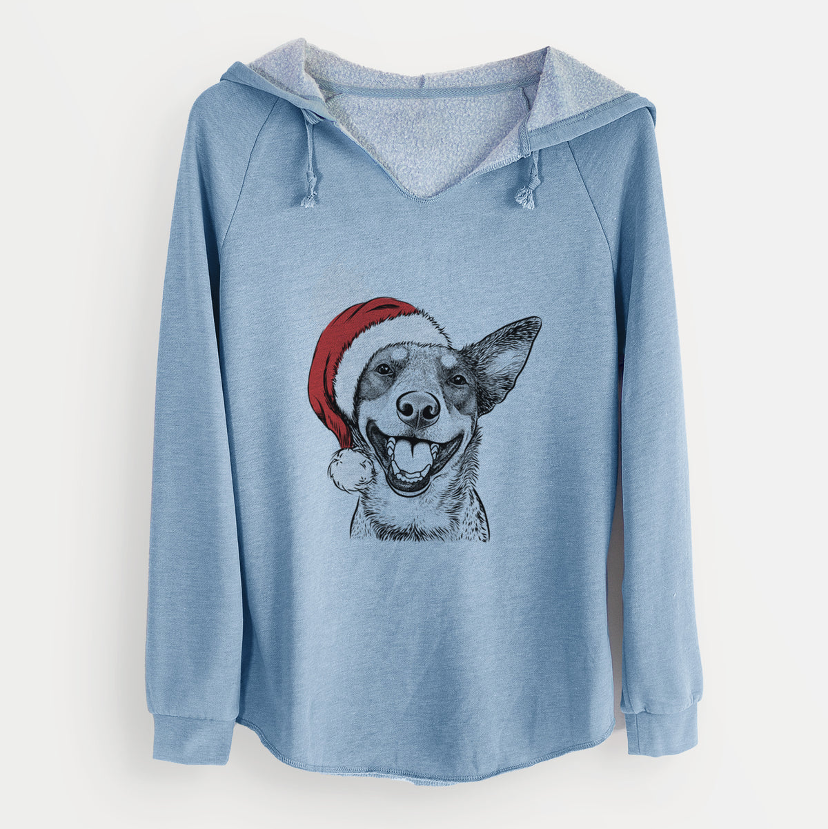 Santa Lily the Australian Cattle Dog - Cali Wave Hooded Sweatshirt