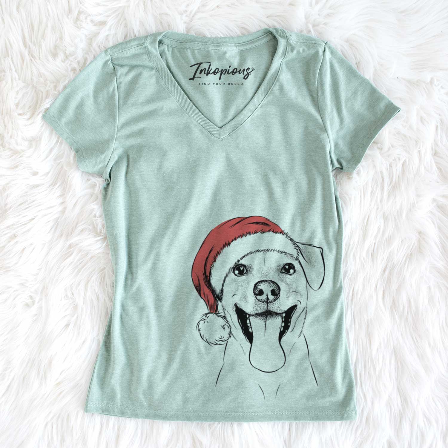 Santa Lily Estelle the Mixed Breed - Women's V-neck Shirt