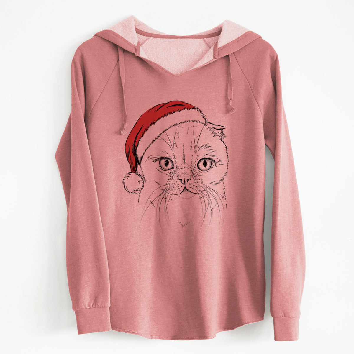 Santa Lina the Exotic Fold Cat - Cali Wave Hooded Sweatshirt