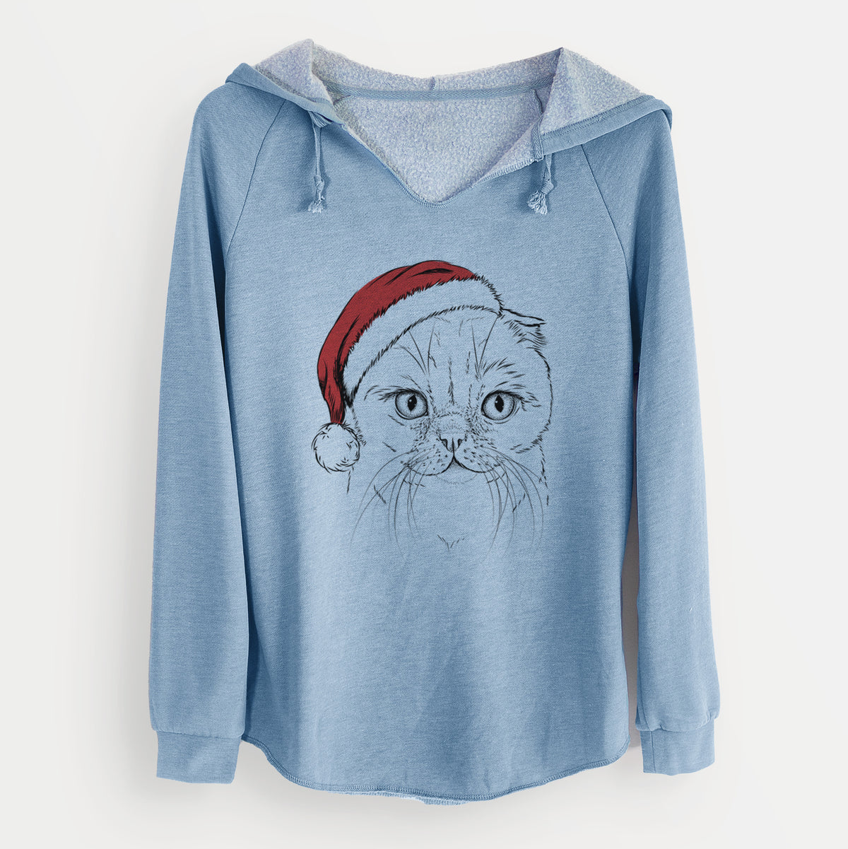 Santa Lina the Exotic Fold Cat - Cali Wave Hooded Sweatshirt