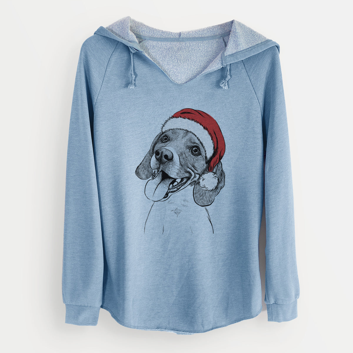 Santa Little Bandit the Beagle - Cali Wave Hooded Sweatshirt