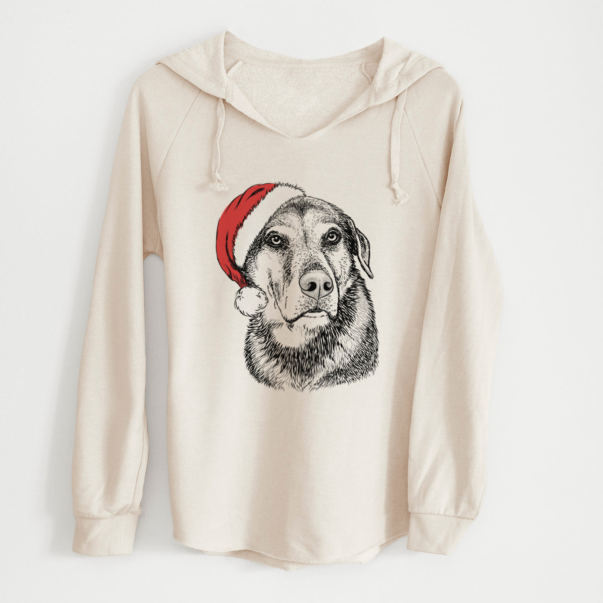 Santa Lobo the Shepherd Mix - Cali Wave Hooded Sweatshirt