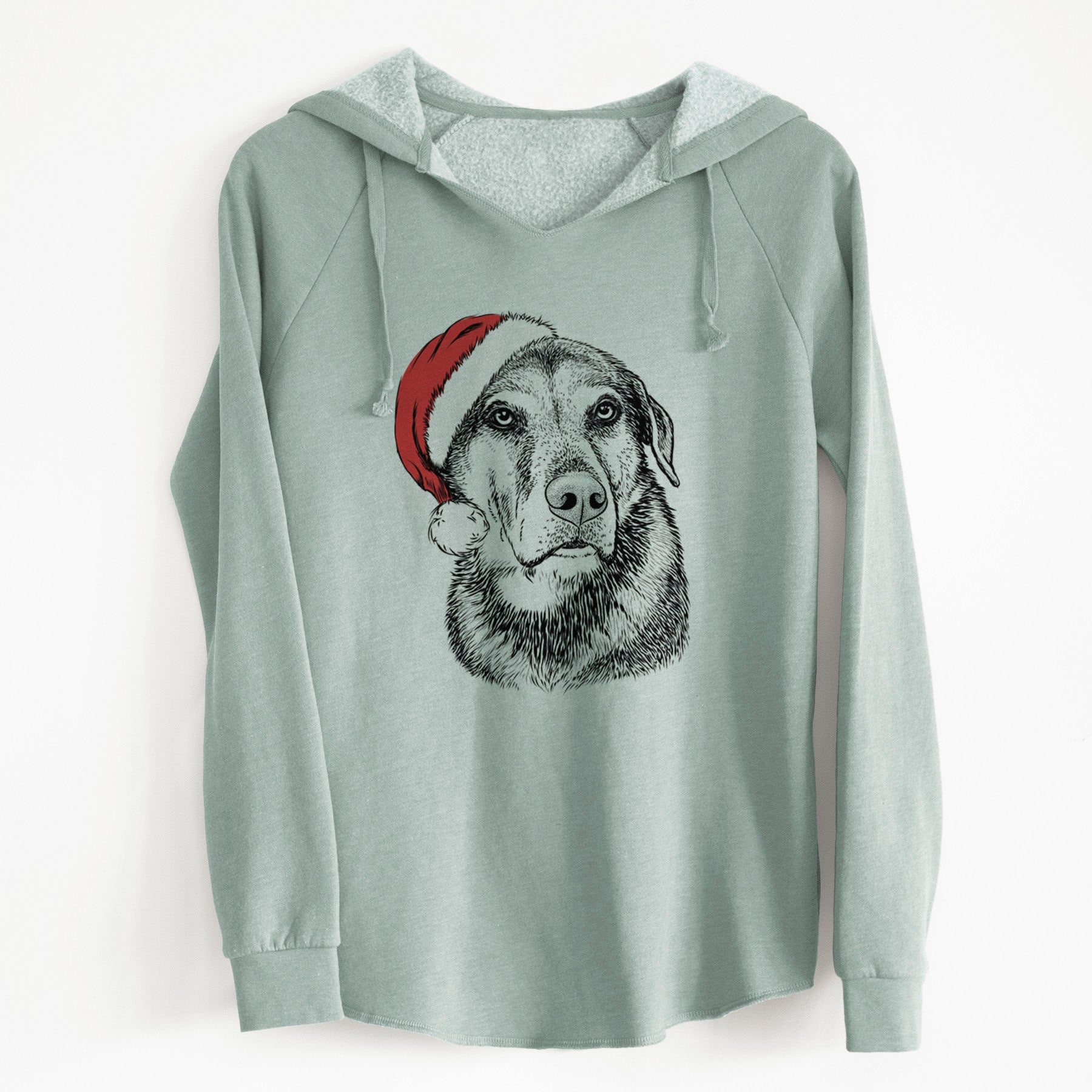 Santa Lobo the Shepherd Mix - Cali Wave Hooded Sweatshirt