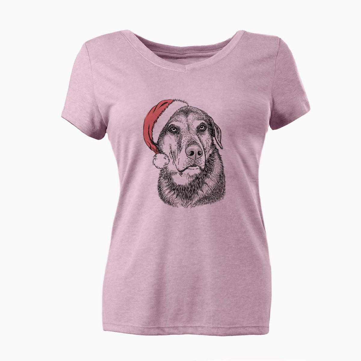 Santa Lobo the Shepherd Mix - Women's V-neck Shirt