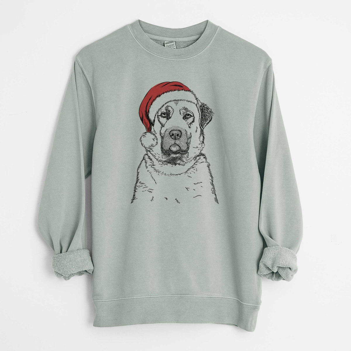 Santa Loca the Anatolian Shepherd - Unisex Pigment Dyed Crew Sweatshirt