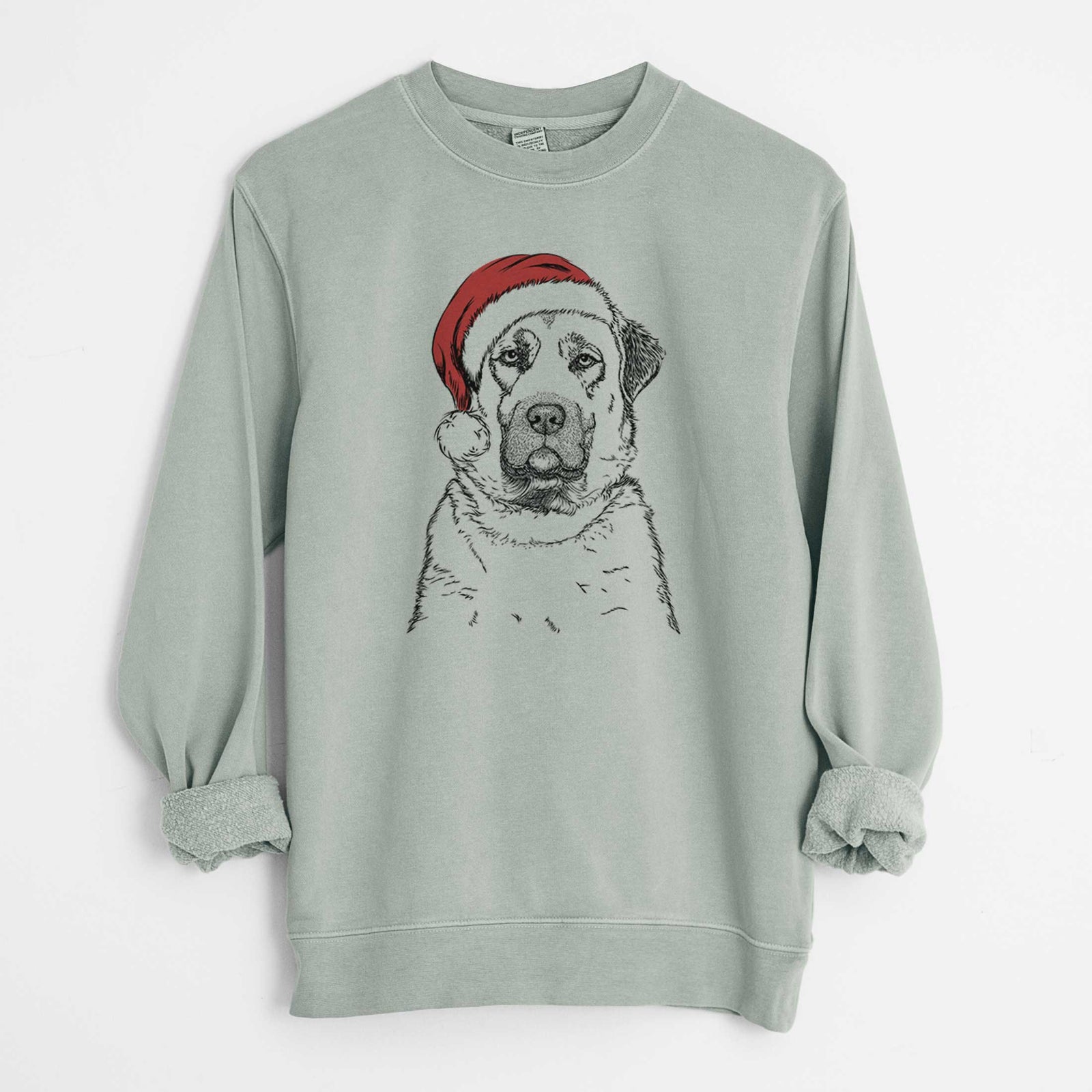 Santa Loca the Anatolian Shepherd - Unisex Pigment Dyed Crew Sweatshirt