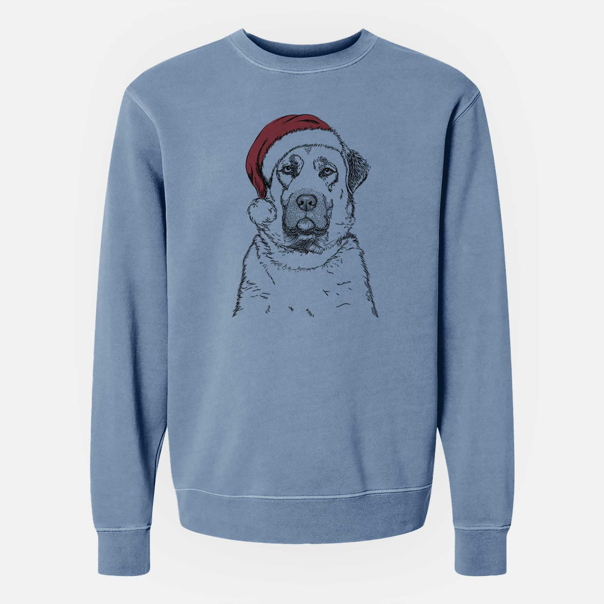 Santa Loca the Anatolian Shepherd - Unisex Pigment Dyed Crew Sweatshirt