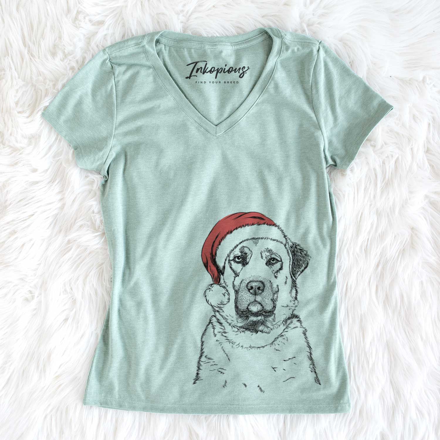 Santa Loca the Anatolian Shepherd - Women's V-neck Shirt