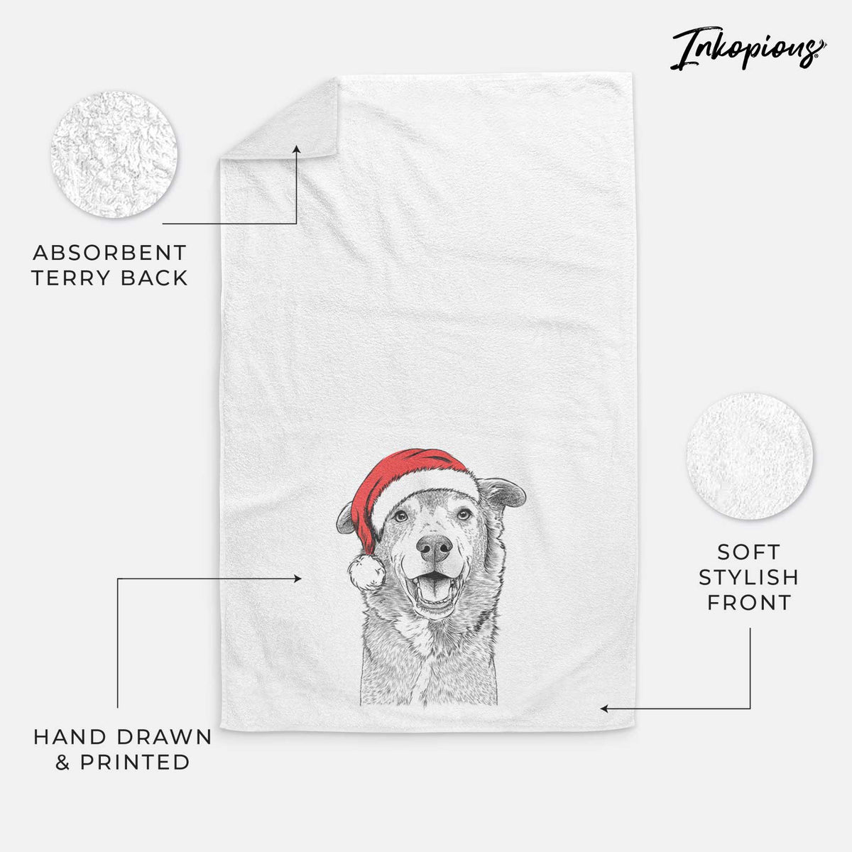 Logan the Rescue Mutt Decorative Hand Towel