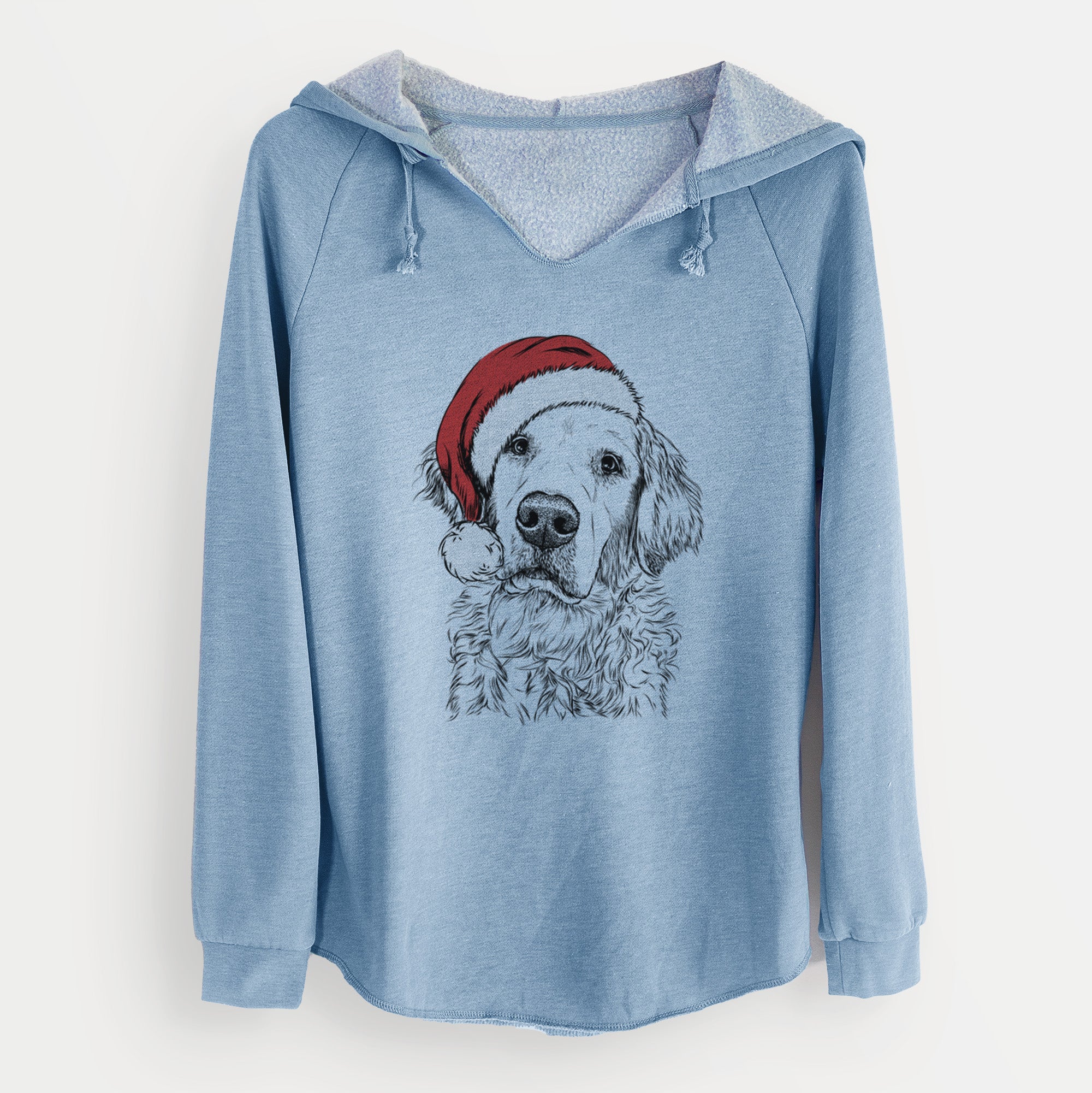 Santa Loganator the Golden Retriever - Cali Wave Hooded Sweatshirt
