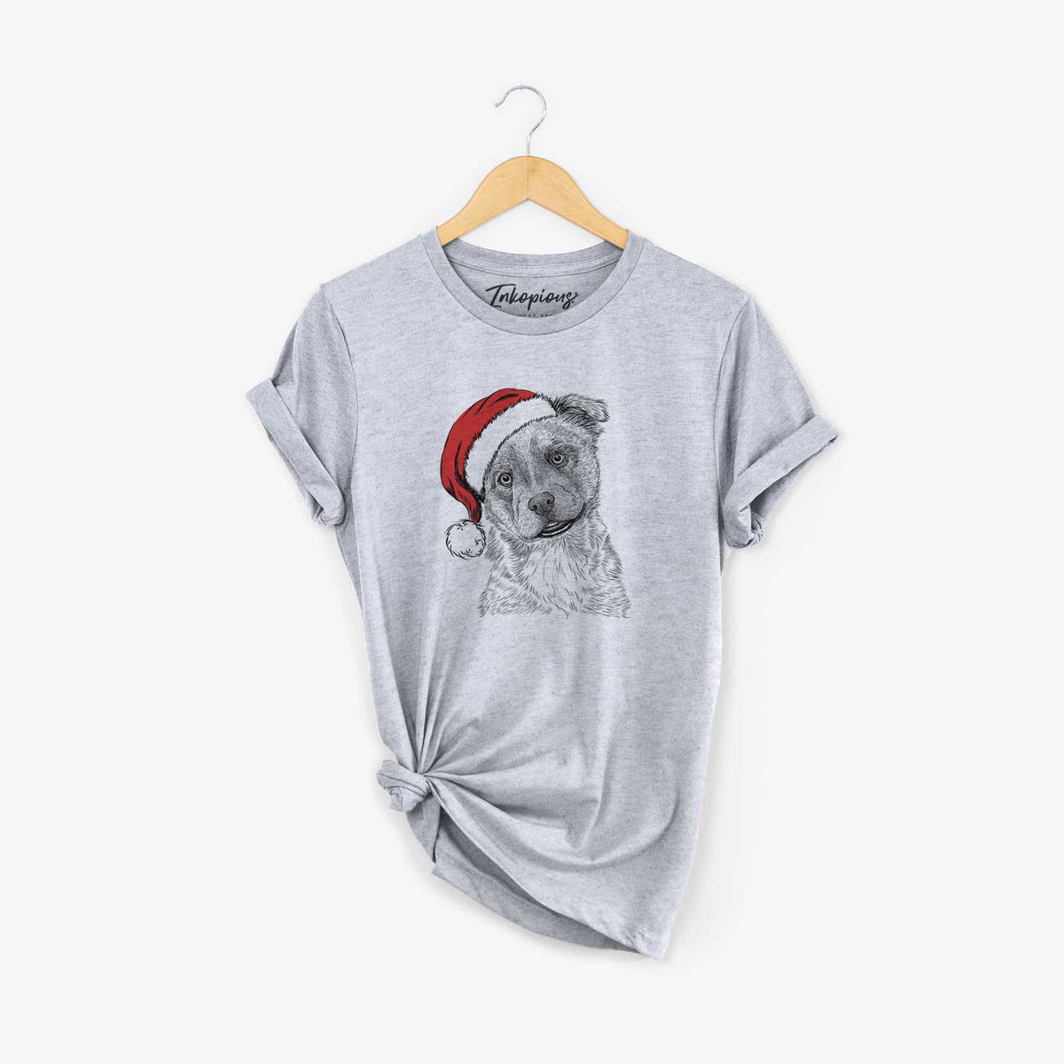 Santa Loki Bear the Australian Cattle Dog Mix - Unisex Crewneck