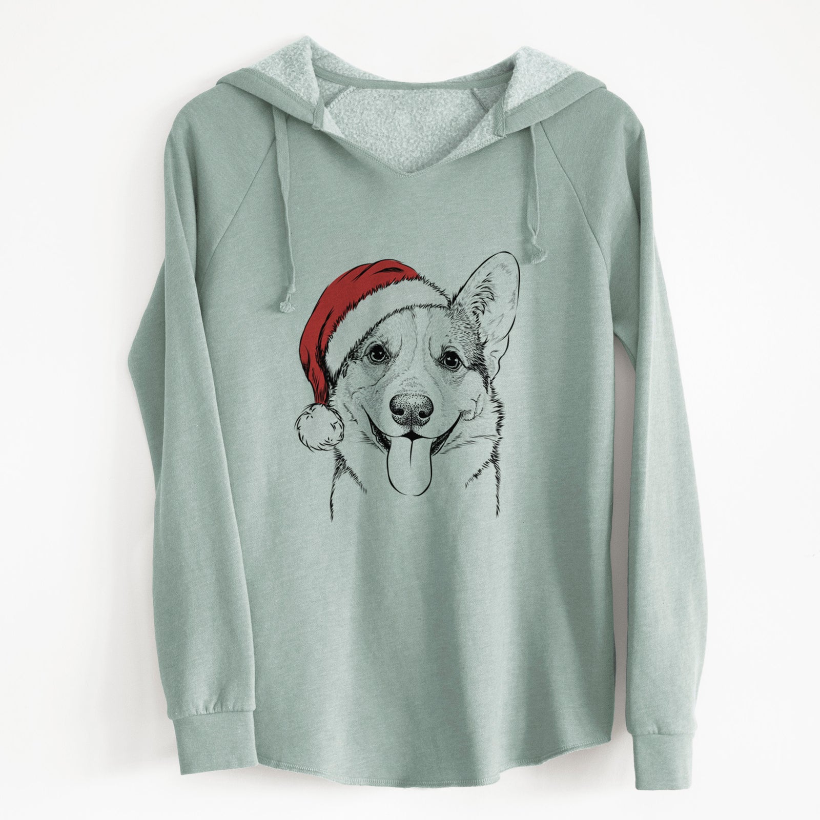 Santa Loki the Corgi - Cali Wave Hooded Sweatshirt