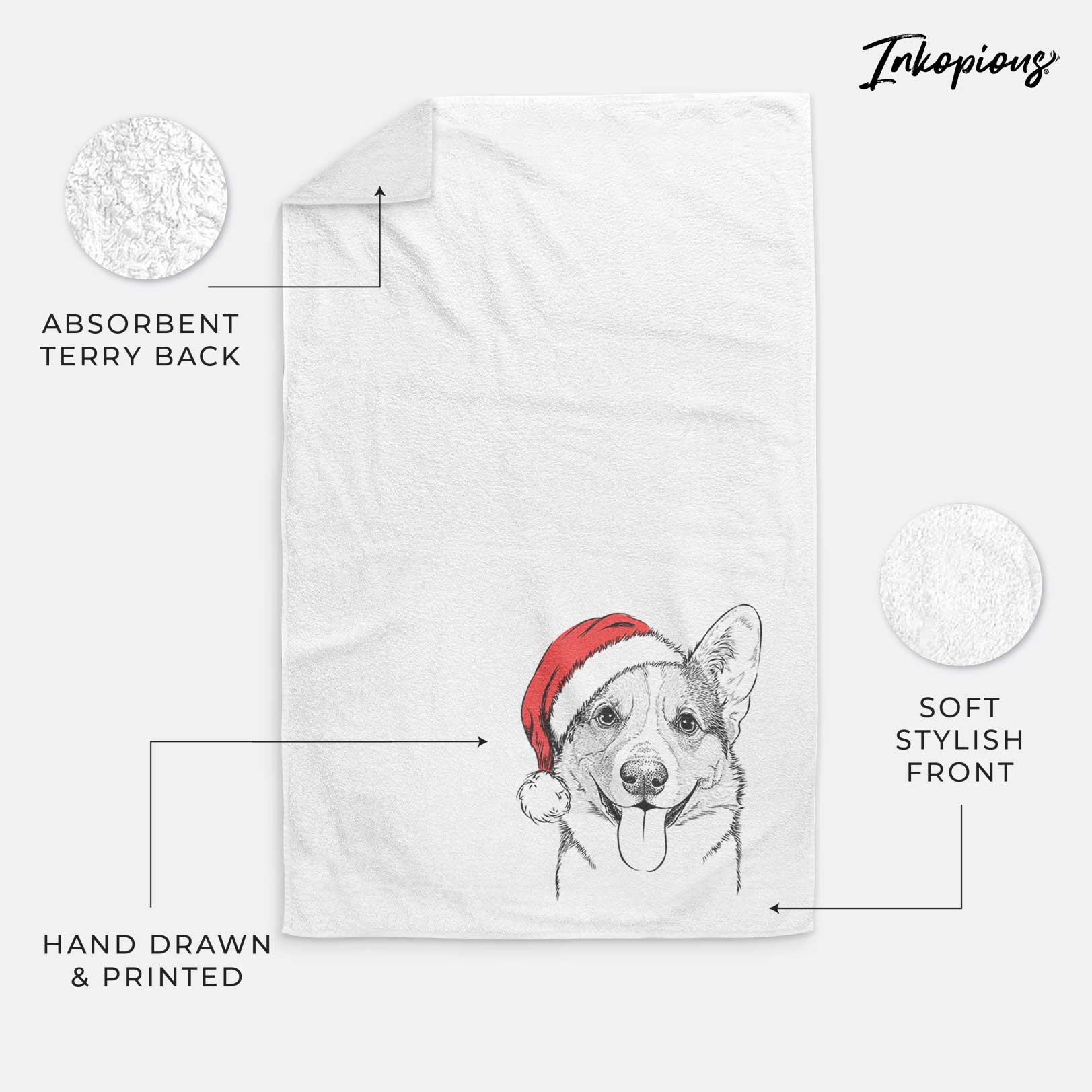 Loki the Corgi Decorative Hand Towel