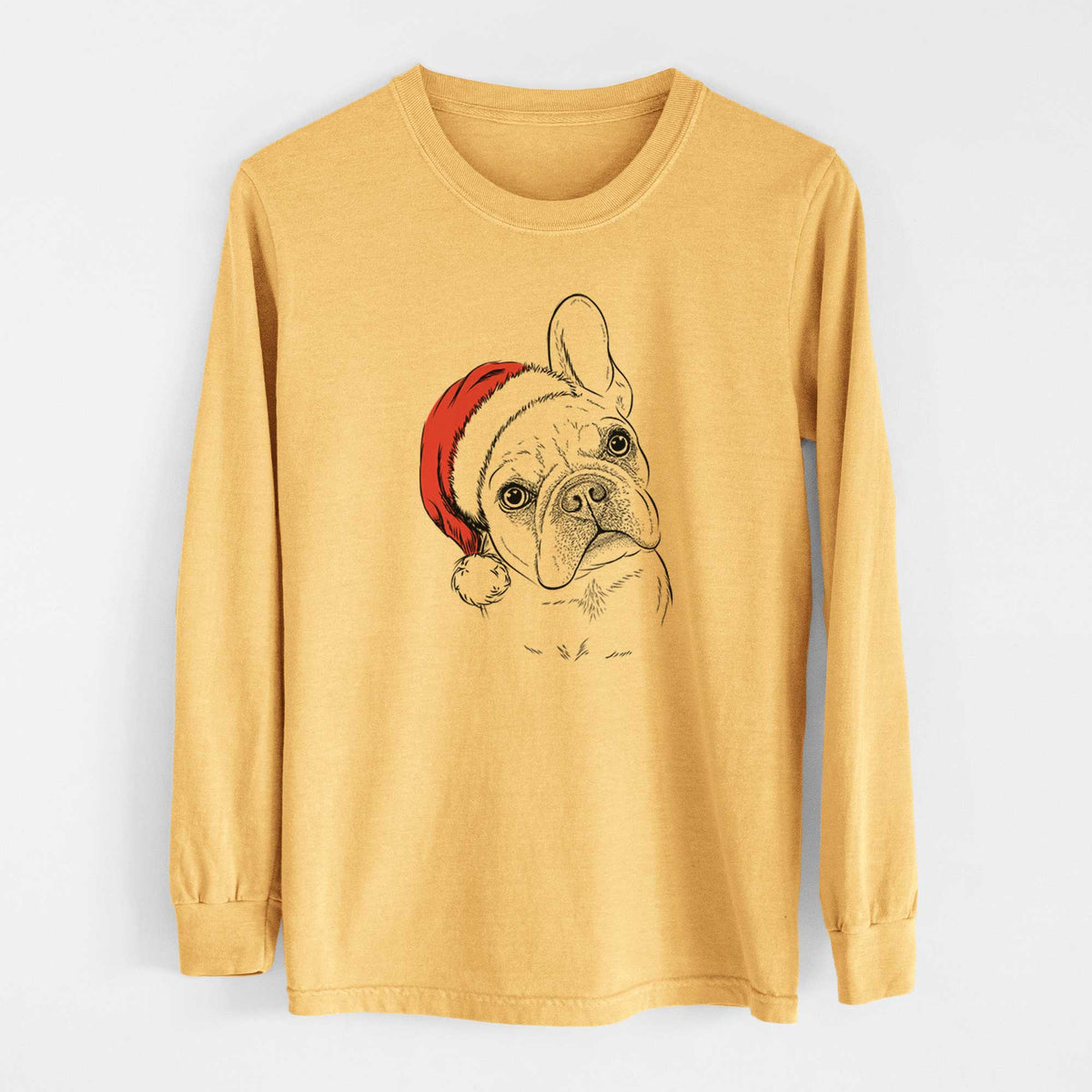 Santa Loki the French Bulldog - Heavyweight 100% Cotton Long Sleeve