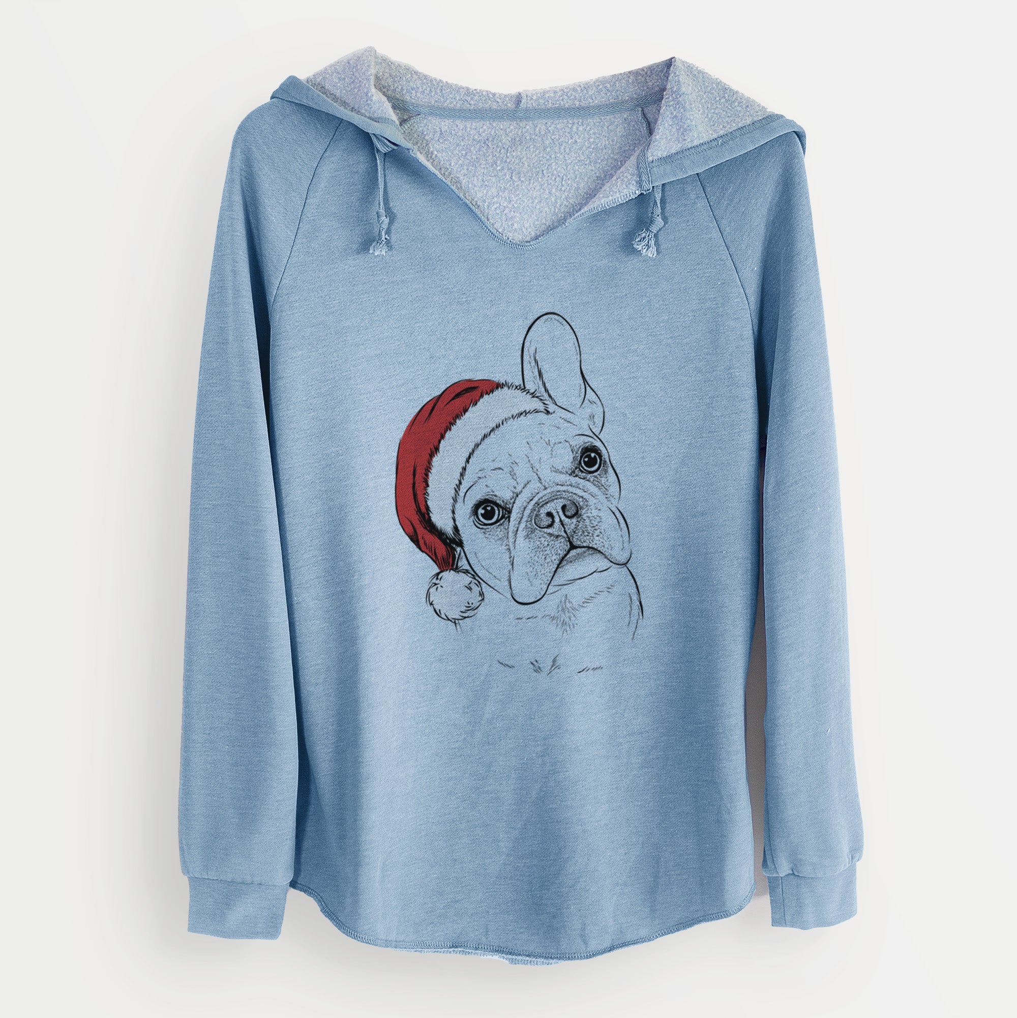 Santa Loki the French Bulldog - Cali Wave Hooded Sweatshirt