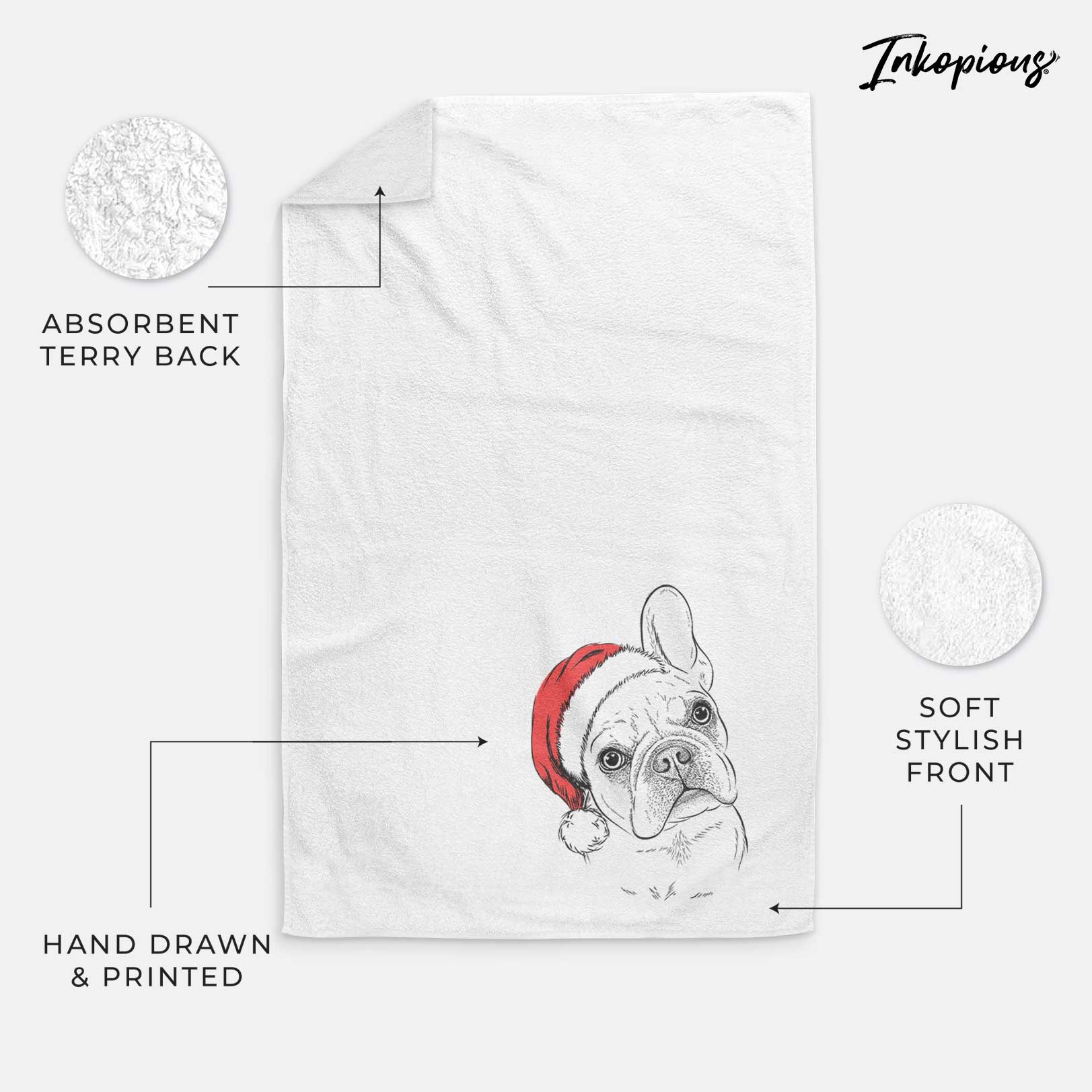 Loki the French Bulldog Decorative Hand Towel