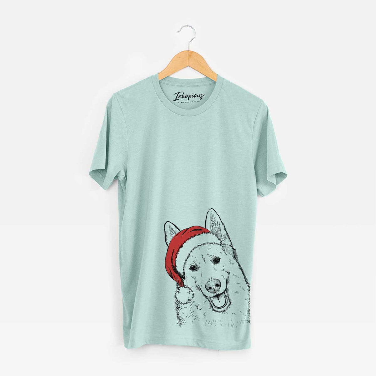 Santa Loki the Husky Shepherd Mix - Unisex Crewneck