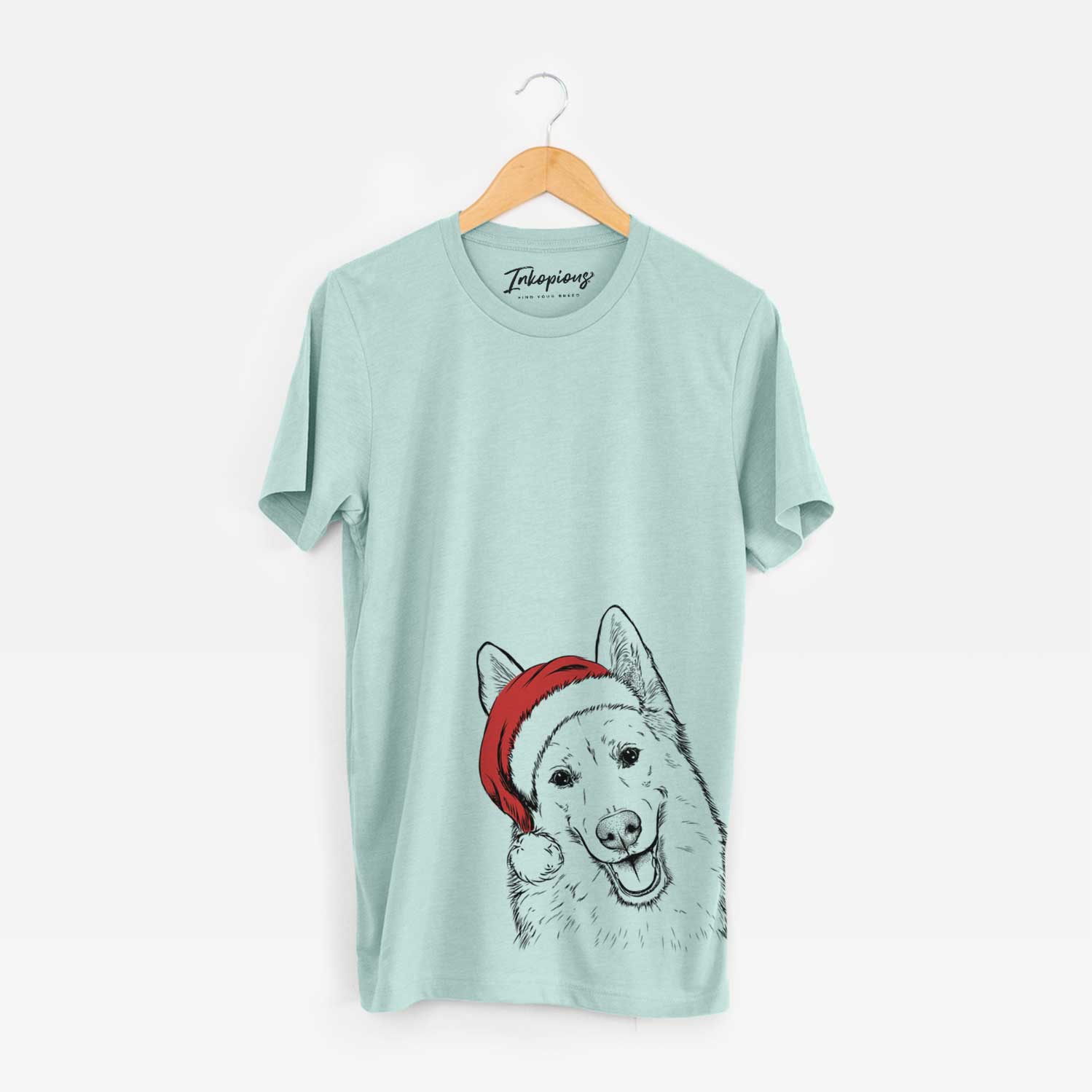 Santa Loki the Husky Shepherd Mix - Unisex Crewneck