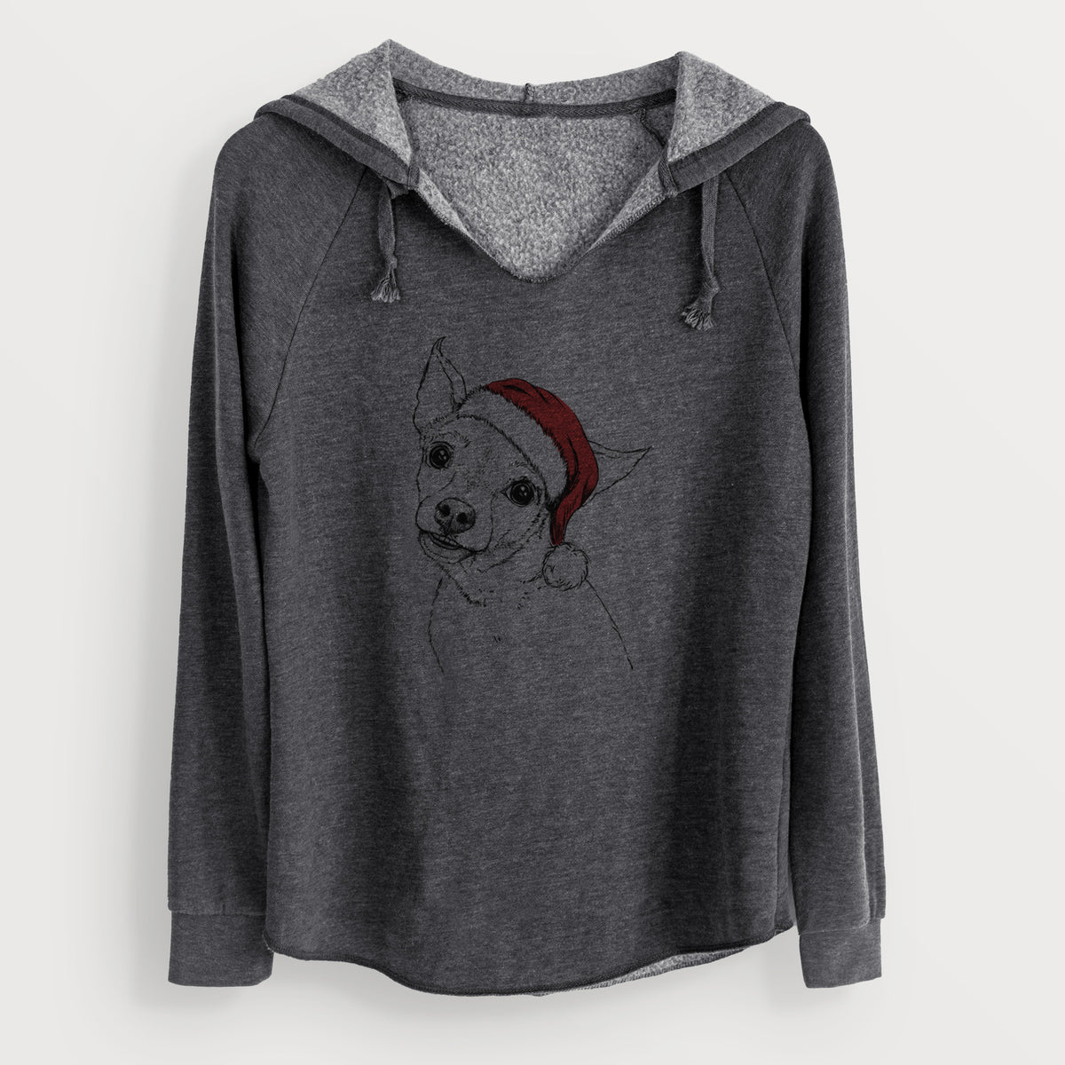 Santa Lola the Chiweenie - Cali Wave Hooded Sweatshirt