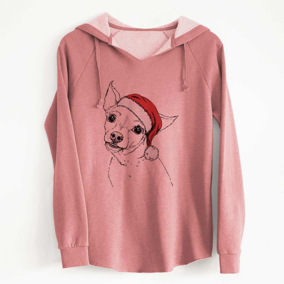 Santa Lola the Chiweenie - Cali Wave Hooded Sweatshirt