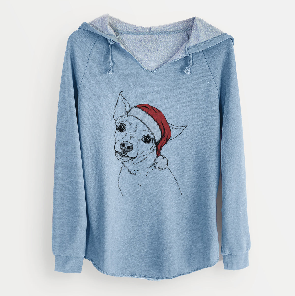 Santa Lola the Chiweenie - Cali Wave Hooded Sweatshirt