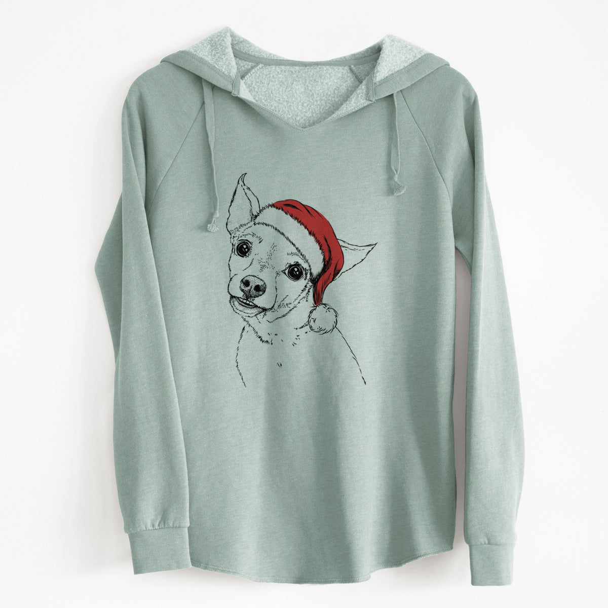 Santa Lola the Chiweenie - Cali Wave Hooded Sweatshirt