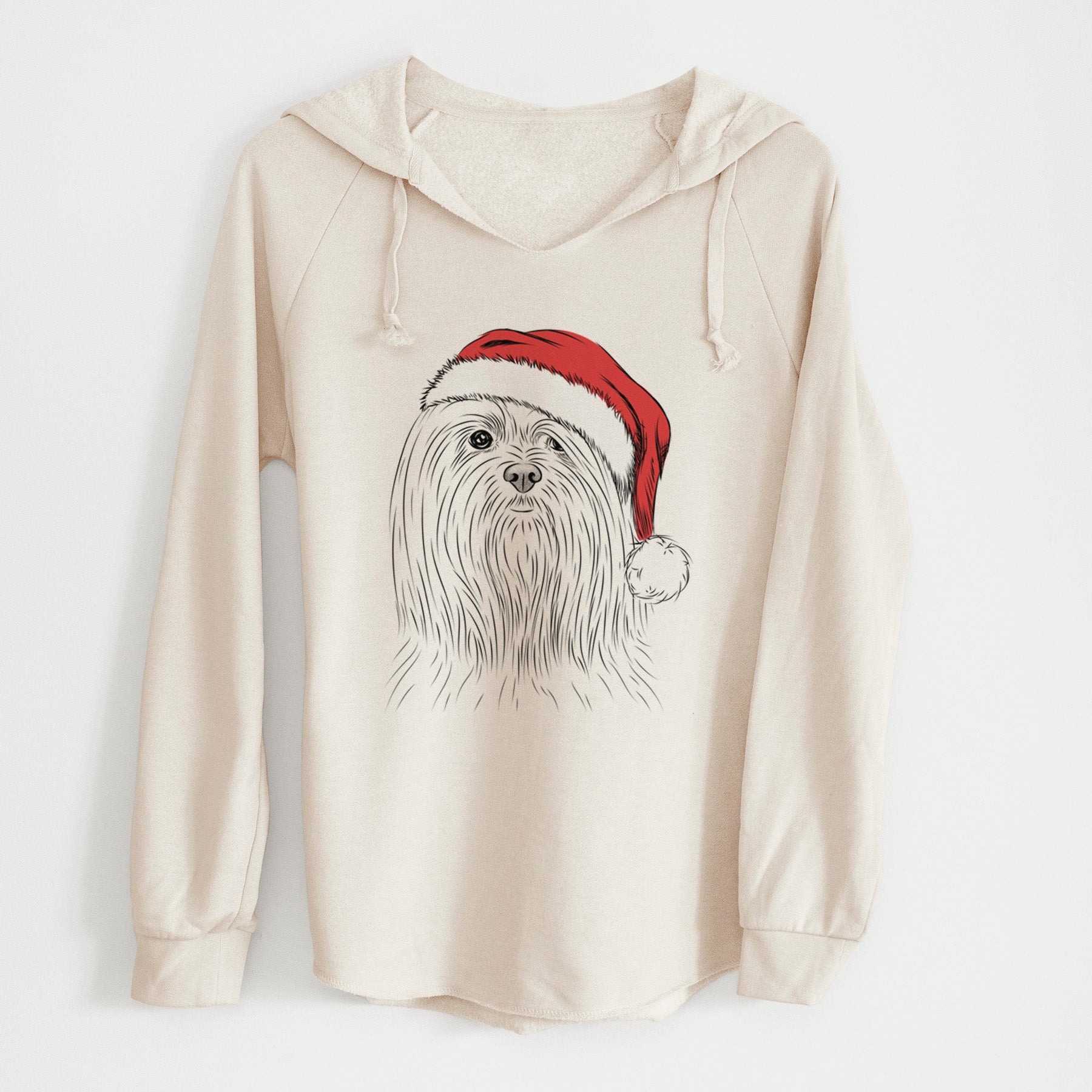 Santa Lorenzo the Lhasa Apso - Cali Wave Hooded Sweatshirt