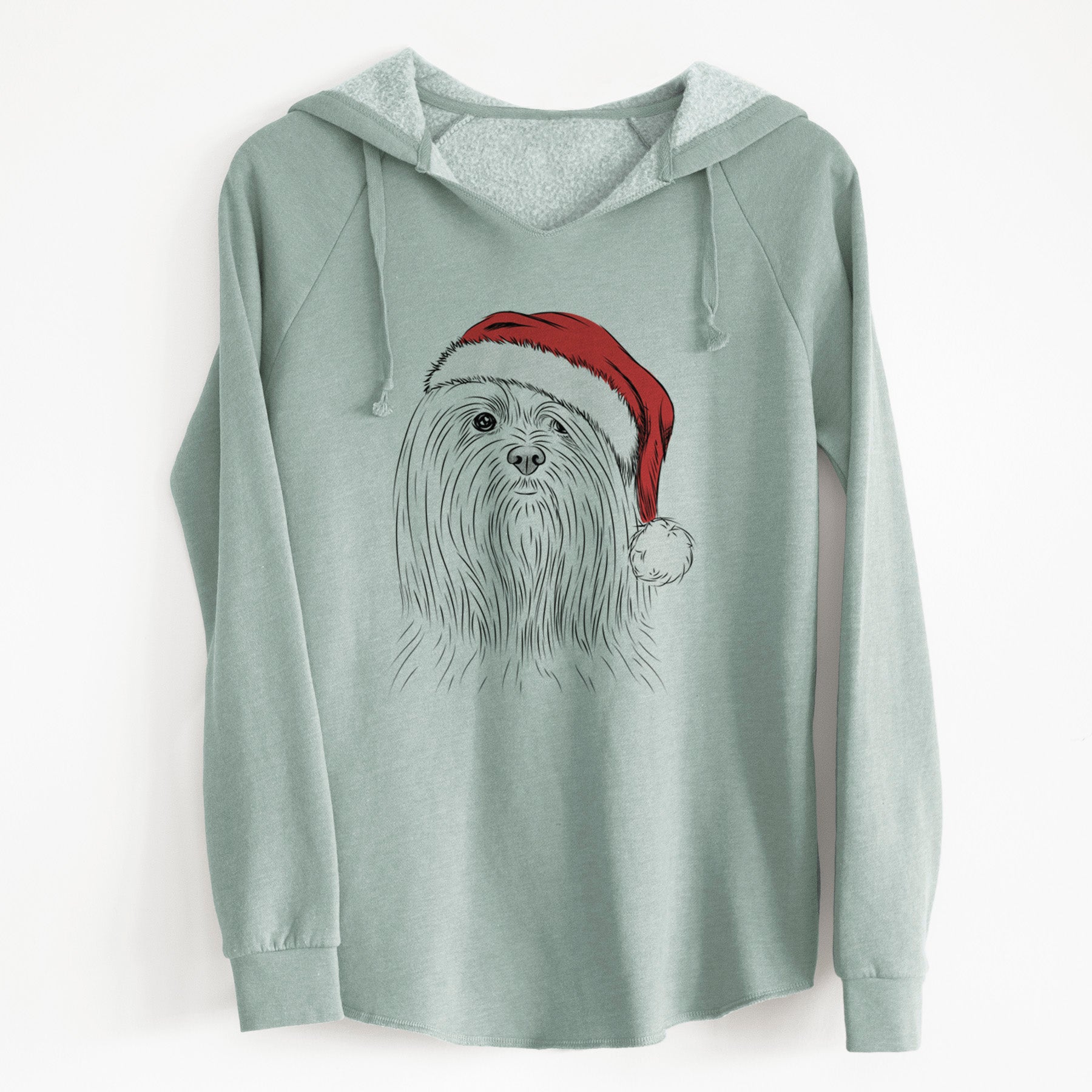 Santa Lorenzo the Lhasa Apso - Cali Wave Hooded Sweatshirt