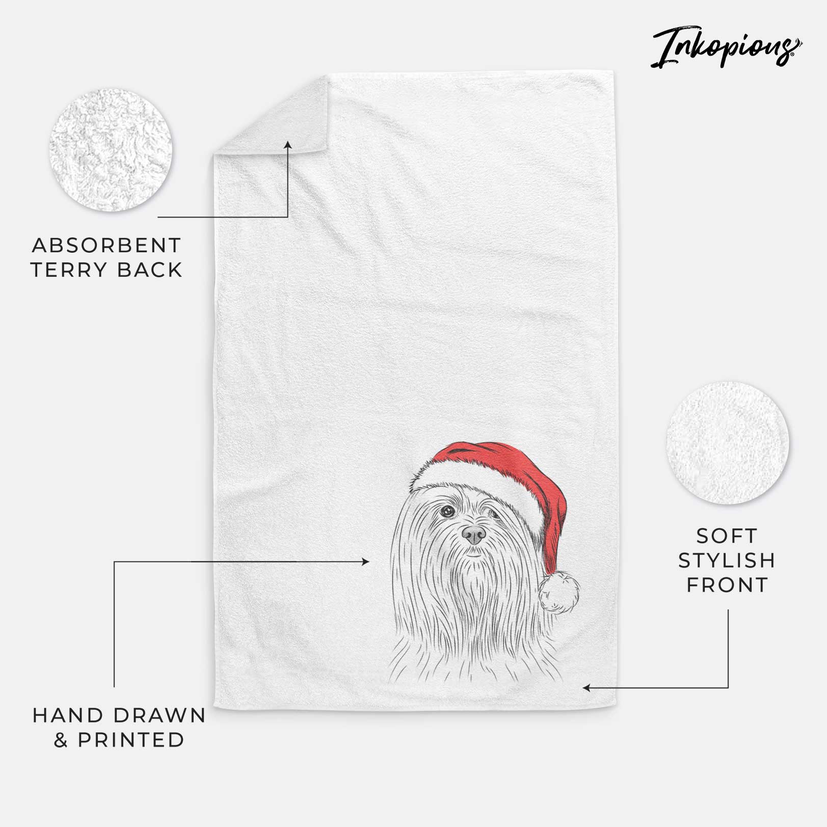 Lorenzo the Lhasa Apso Decorative Hand Towel