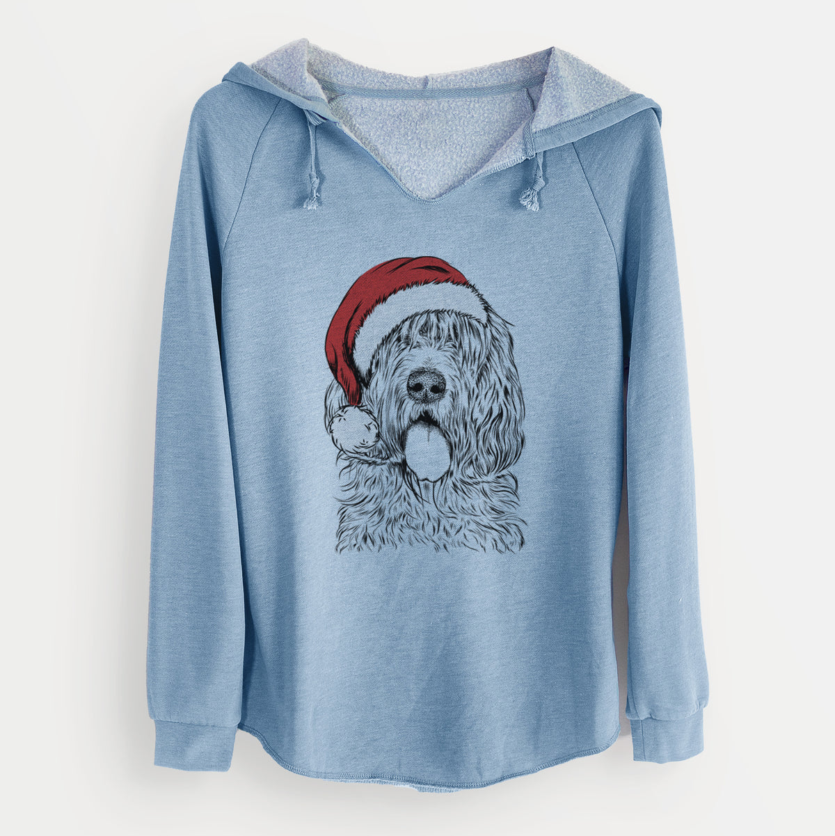 Santa Lou the Otterhound - Cali Wave Hooded Sweatshirt