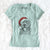 Santa Lou the Otterhound - Women's V-neck Shirt