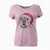 Santa Louie the English Bulldog - Women's V-neck Shirt