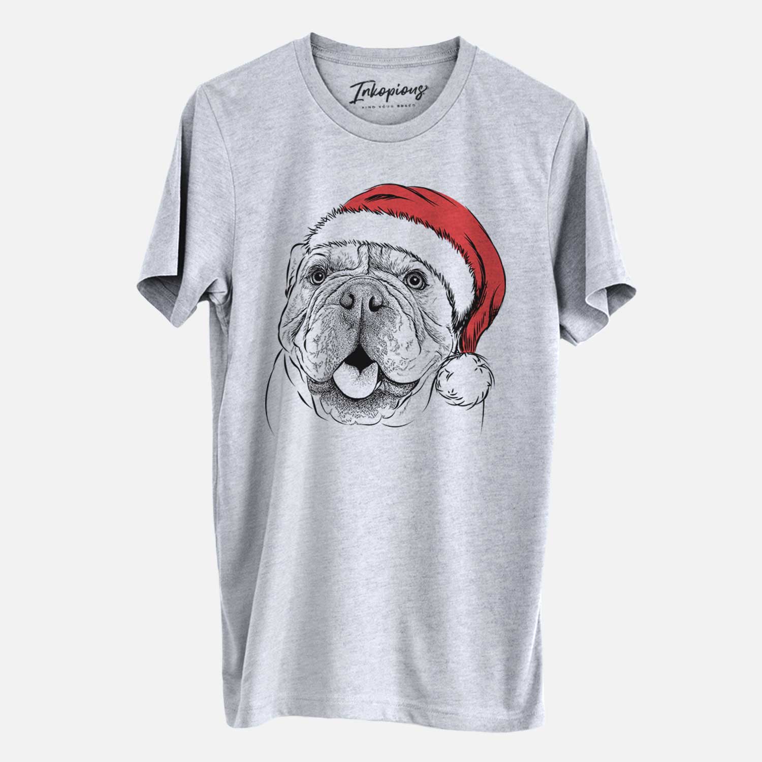 Santa Louie the English Bulldog - Unisex Crewneck