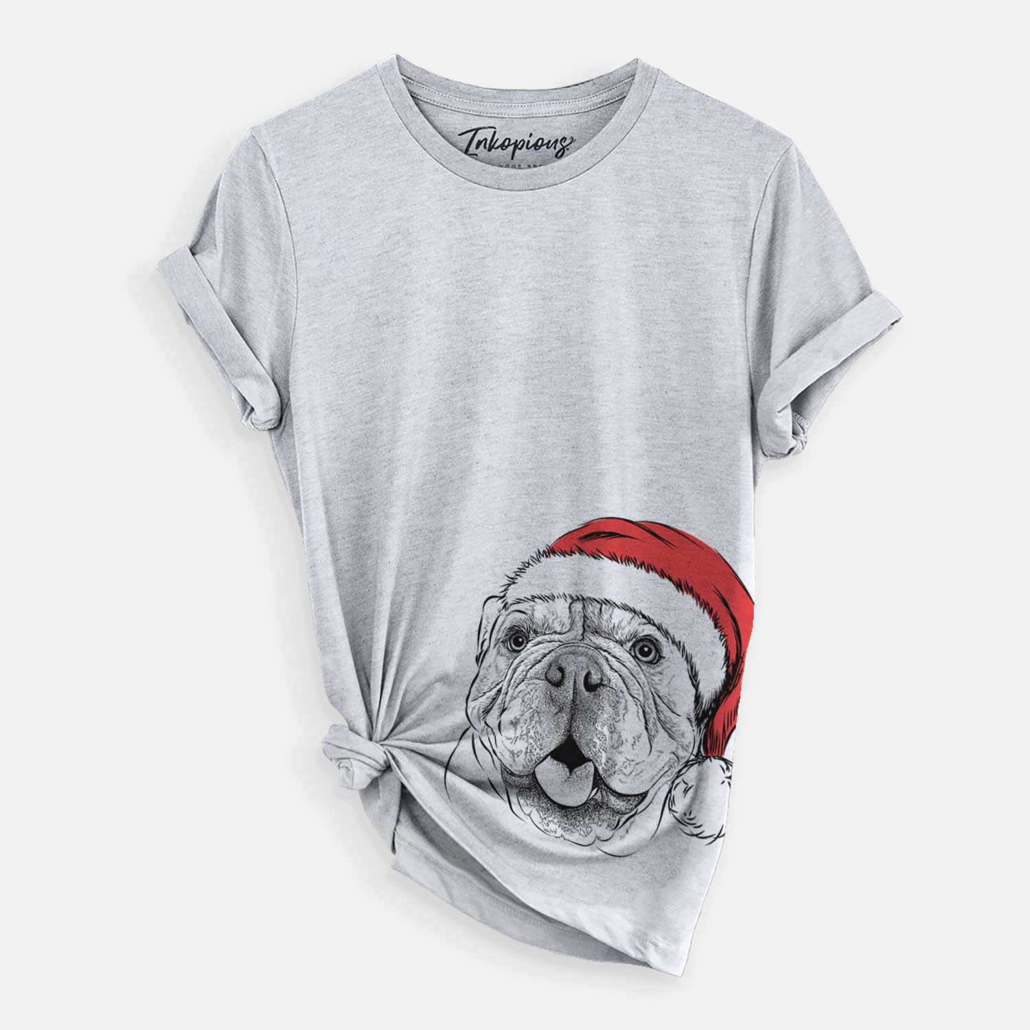 Santa Louie the English Bulldog - Unisex Crewneck