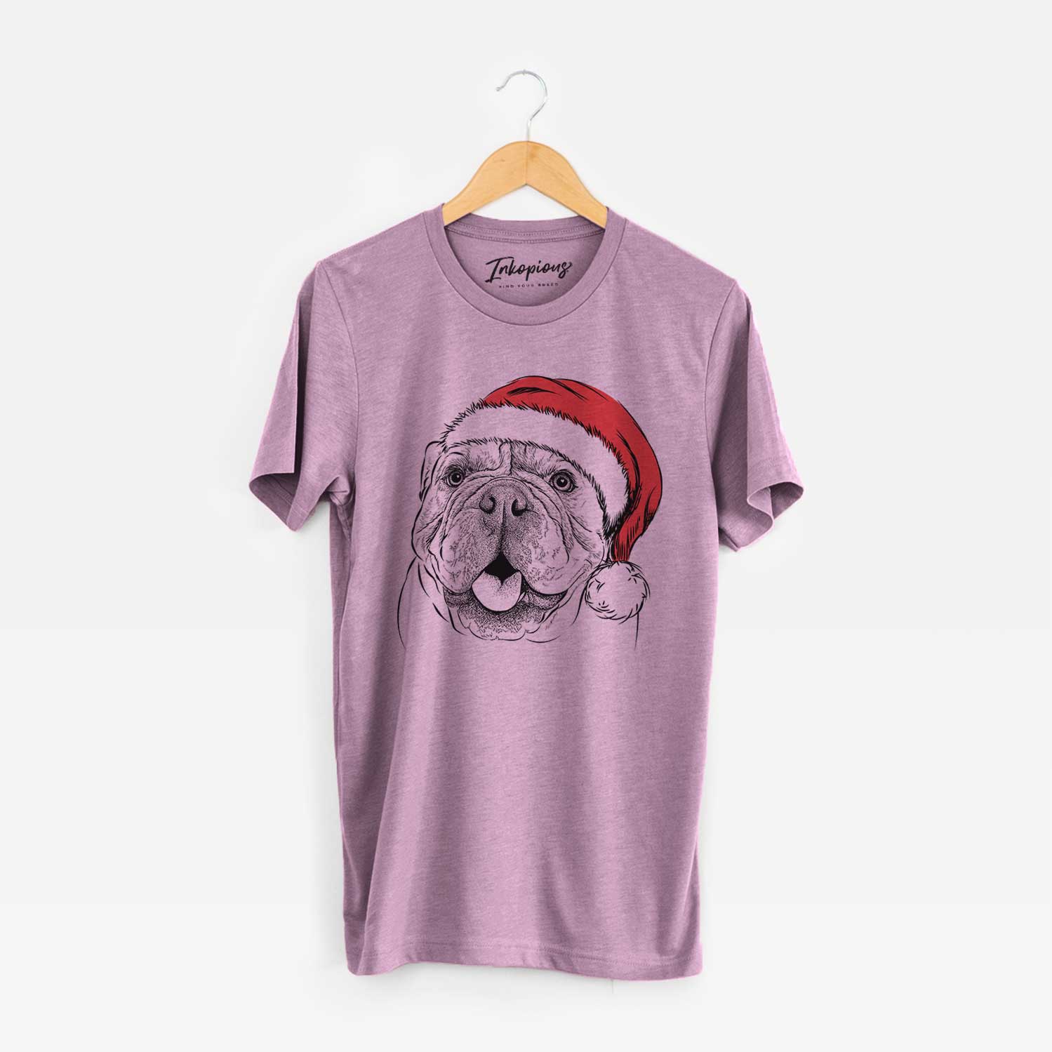 Santa Louie the English Bulldog - Unisex Crewneck