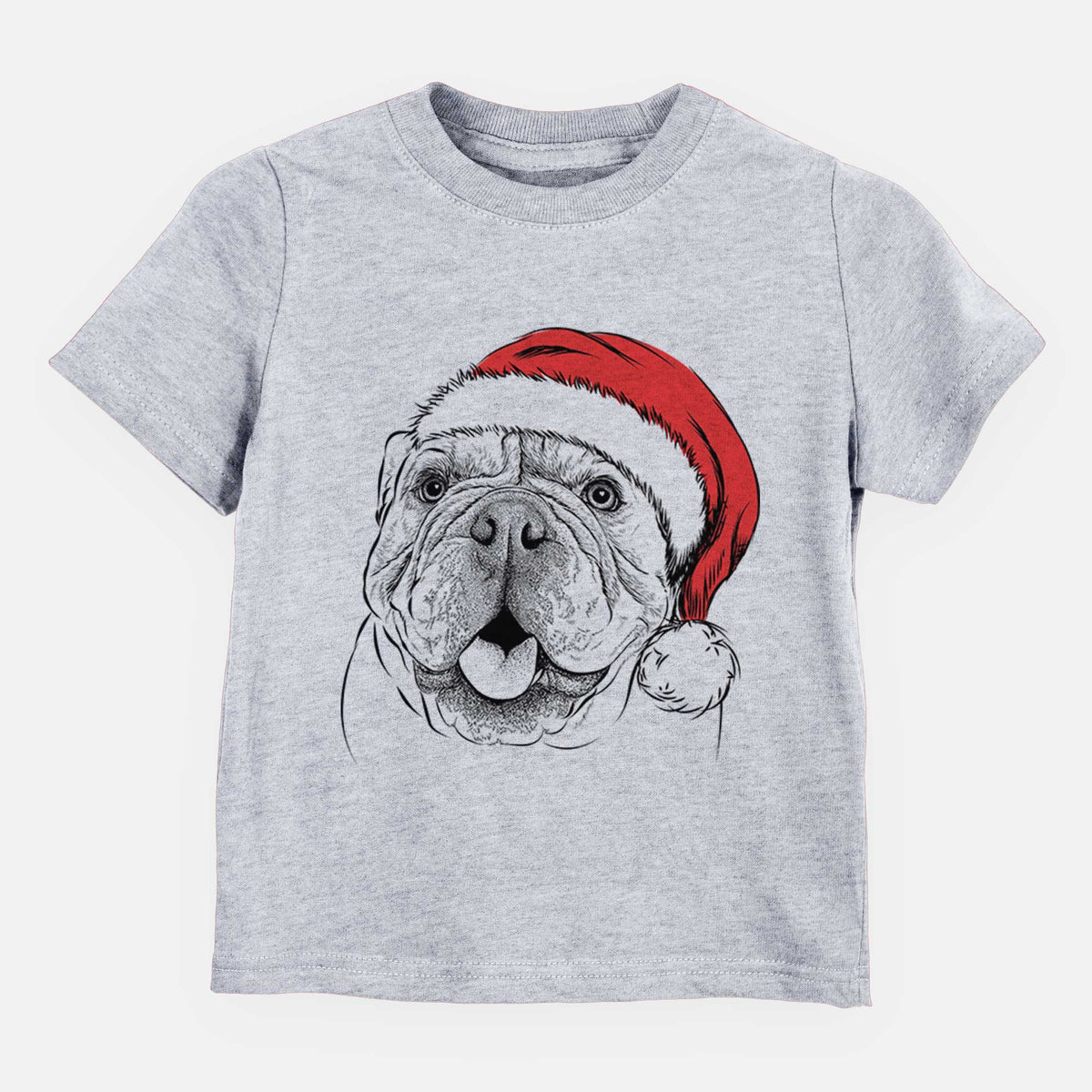 Santa Louie the English Bulldog - Kids/Youth/Toddler Shirt