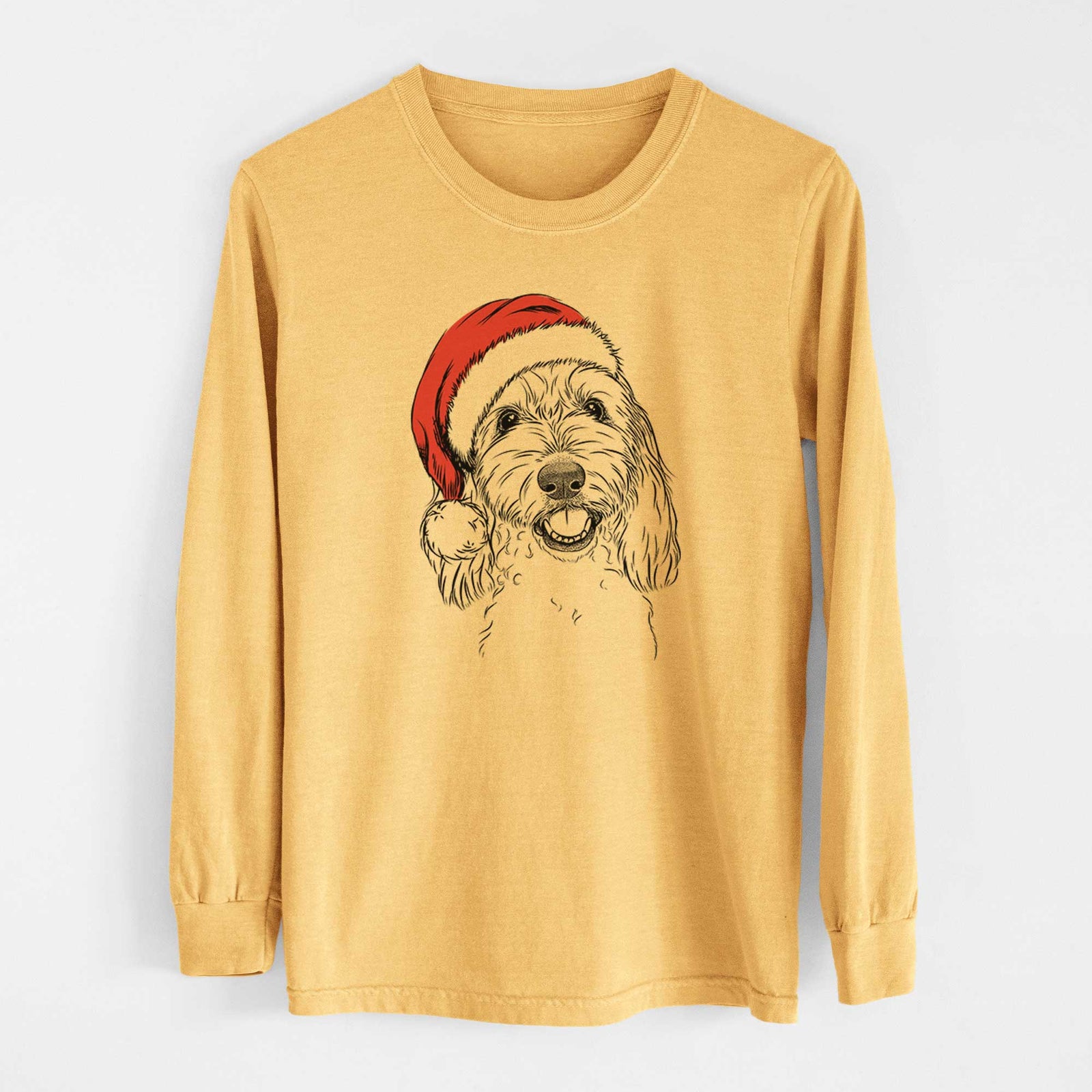 Santa Louie the Coton de Tulear - Heavyweight 100% Cotton Long Sleeve