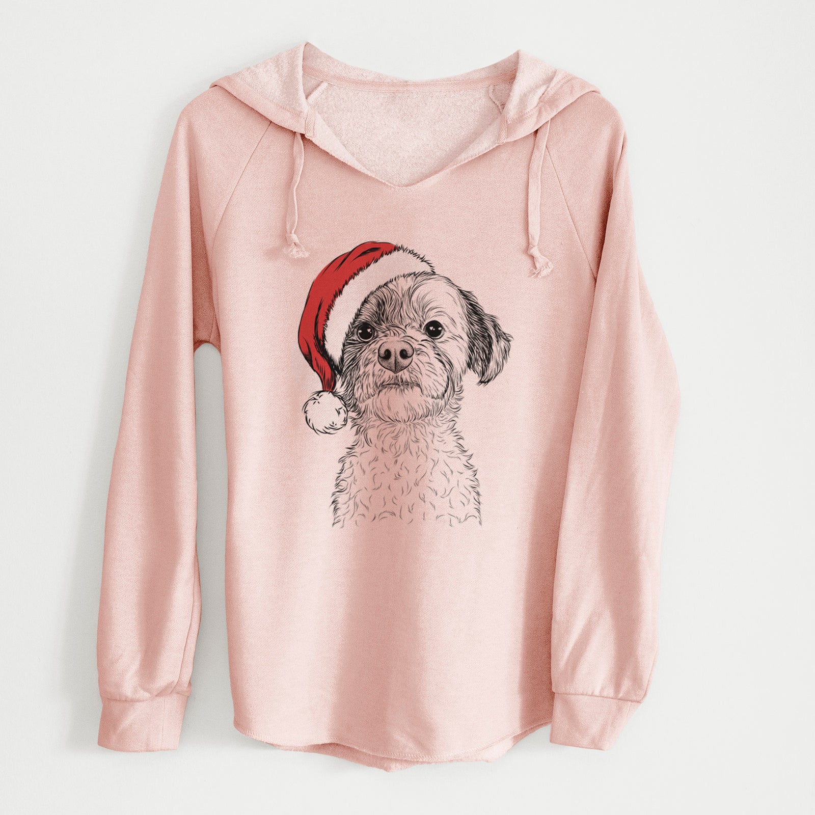 Santa Louise the Havanese - Cali Wave Hooded Sweatshirt