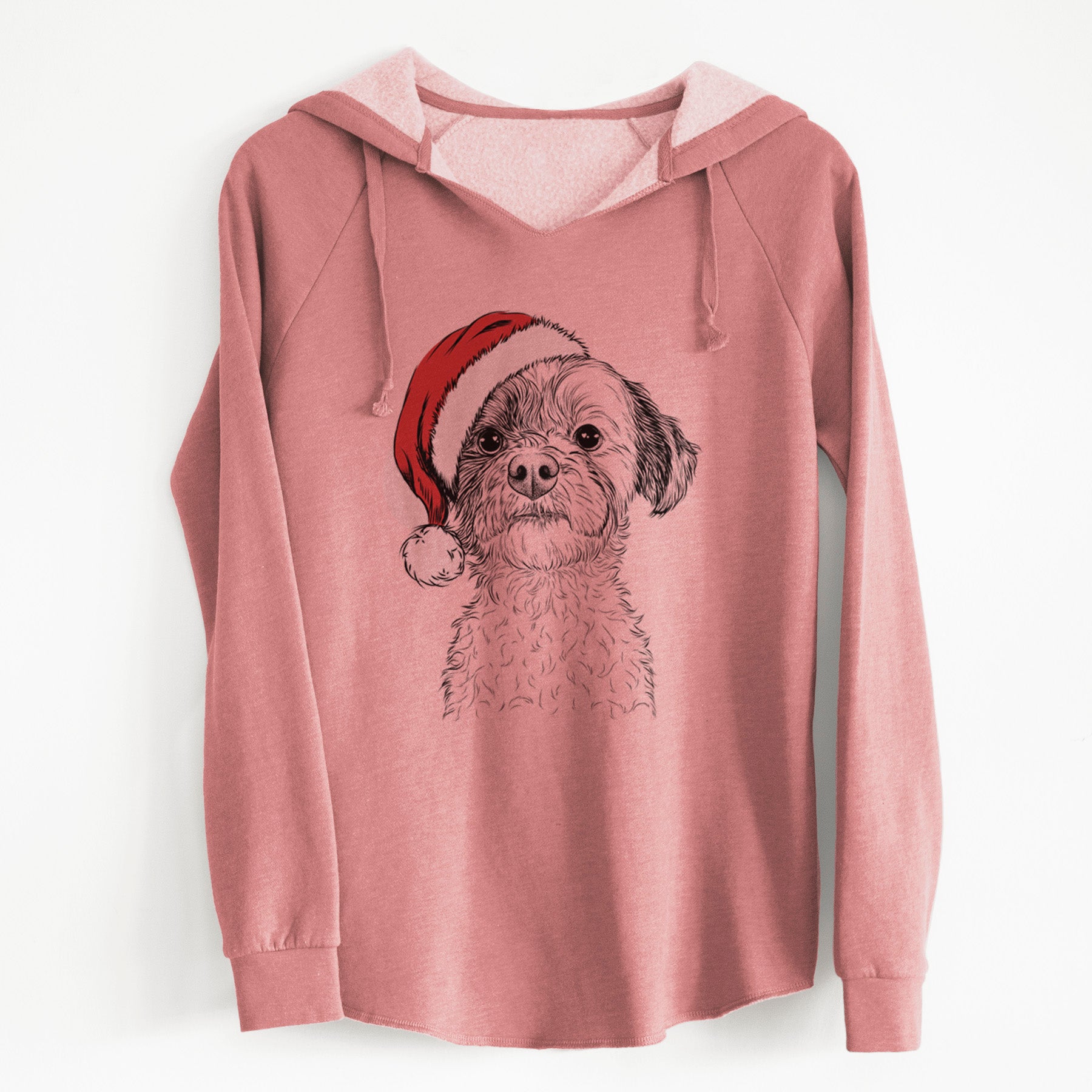 Santa Louise the Havanese - Cali Wave Hooded Sweatshirt
