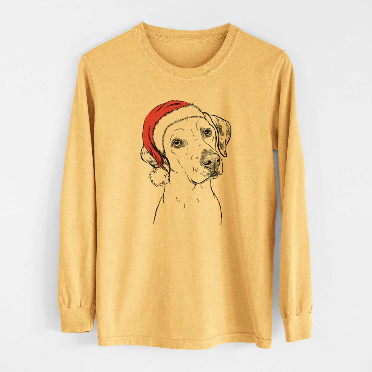 Santa Lucky the Dalmatian - Heavyweight 100% Cotton Long Sleeve