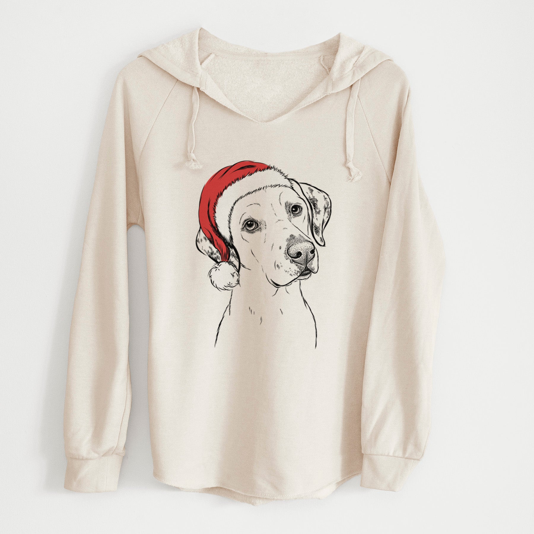 Santa Lucky the Dalmatian - Cali Wave Hooded Sweatshirt