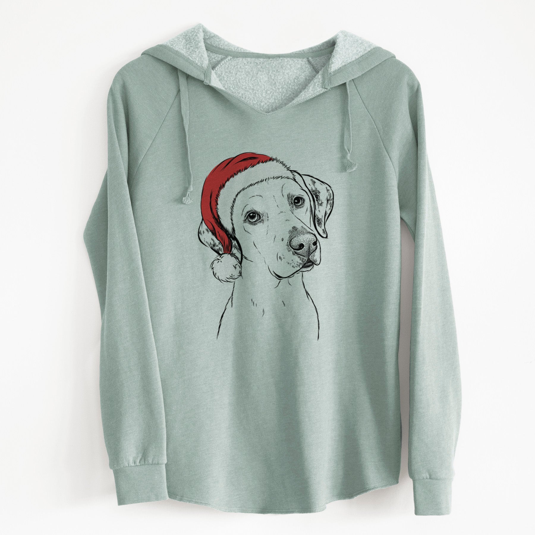 Santa Lucky the Dalmatian - Cali Wave Hooded Sweatshirt